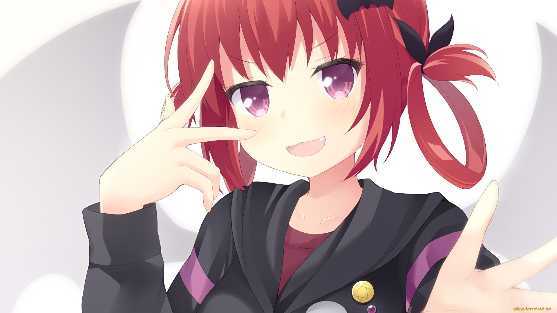 аниме, gabriel, dropout, фон, взгляд, девушка