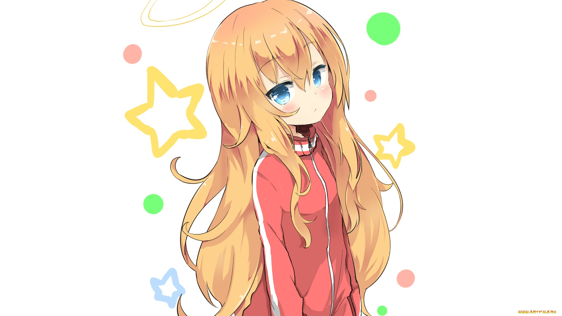 аниме, gabriel, dropout, фон, взгляд, девушка