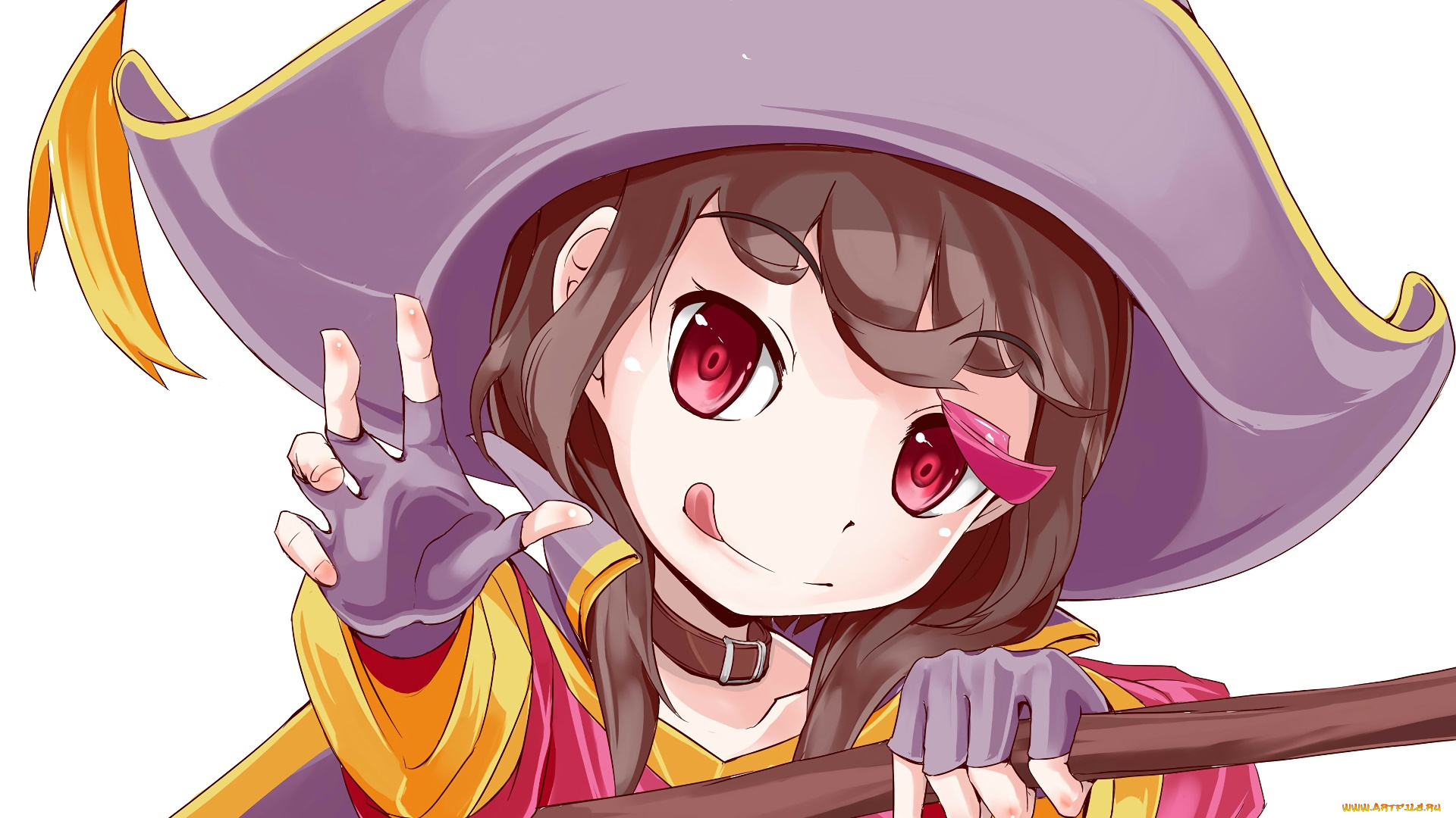 аниме, kono, subarashii, sekai, ni, shukufuku, wo, взгляд, девушка, фон