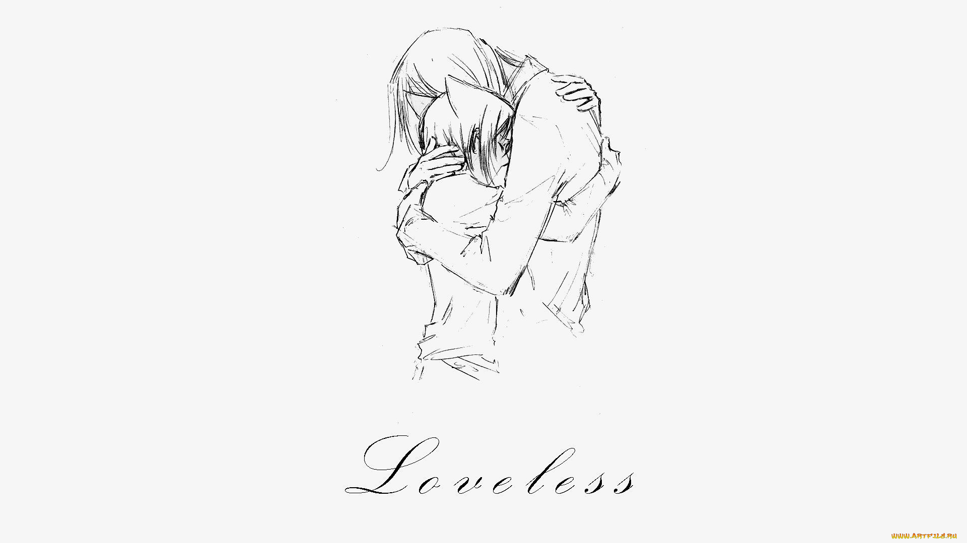 аниме, loveless, агатсума, соби, аояги, рицка, пара, нелюбимые, объятия