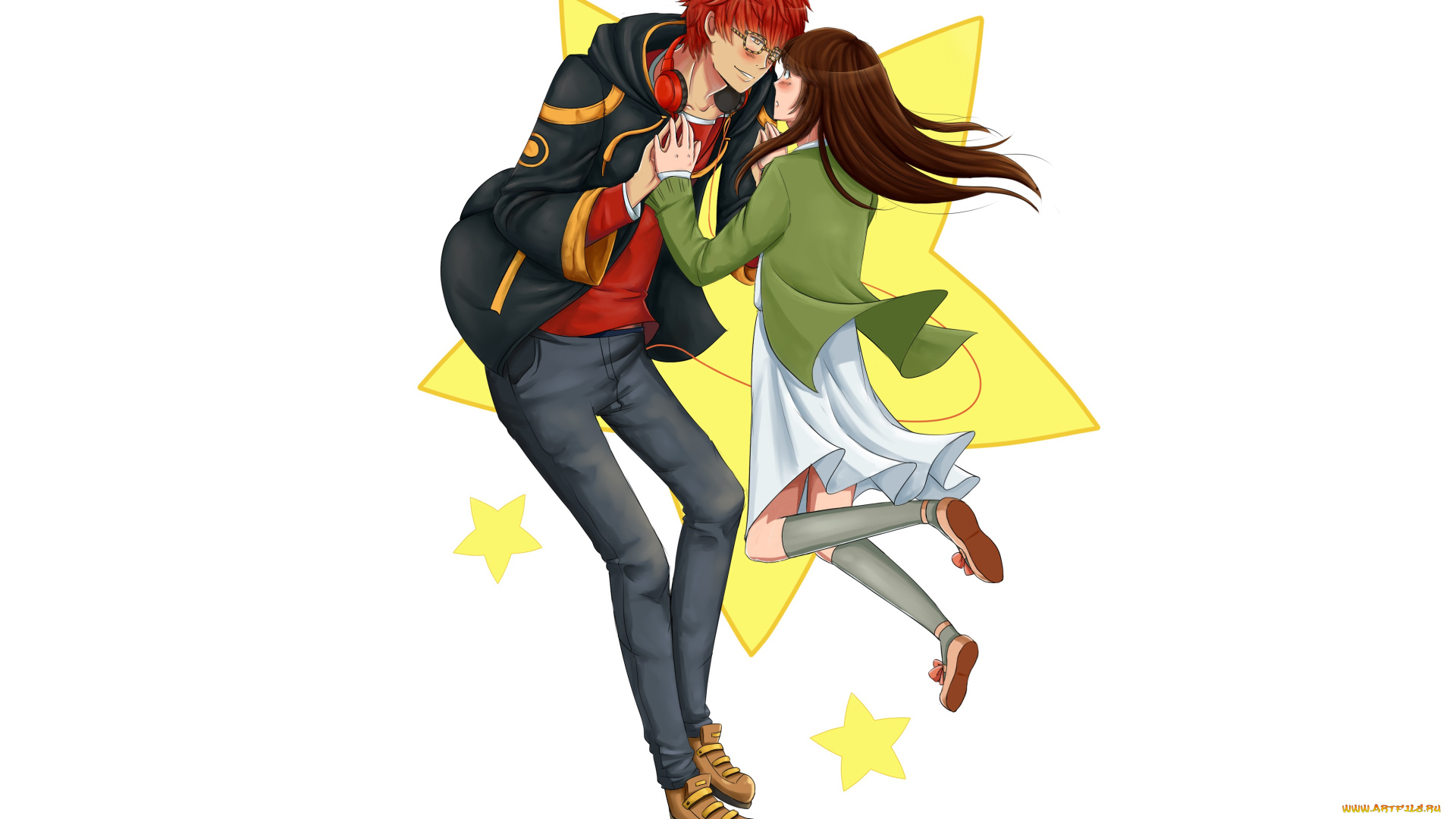 аниме, mystic, messenger, пара