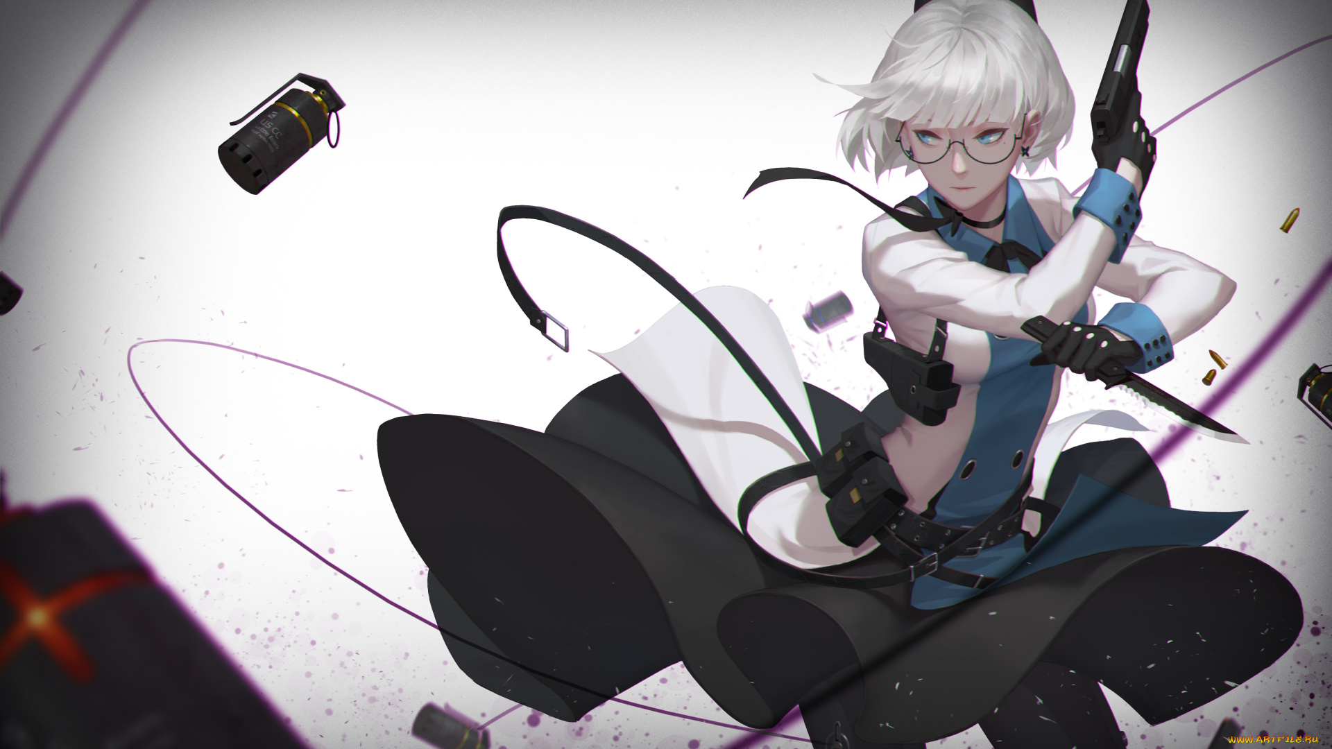 аниме, оружие, , техника, , технологии, девушка