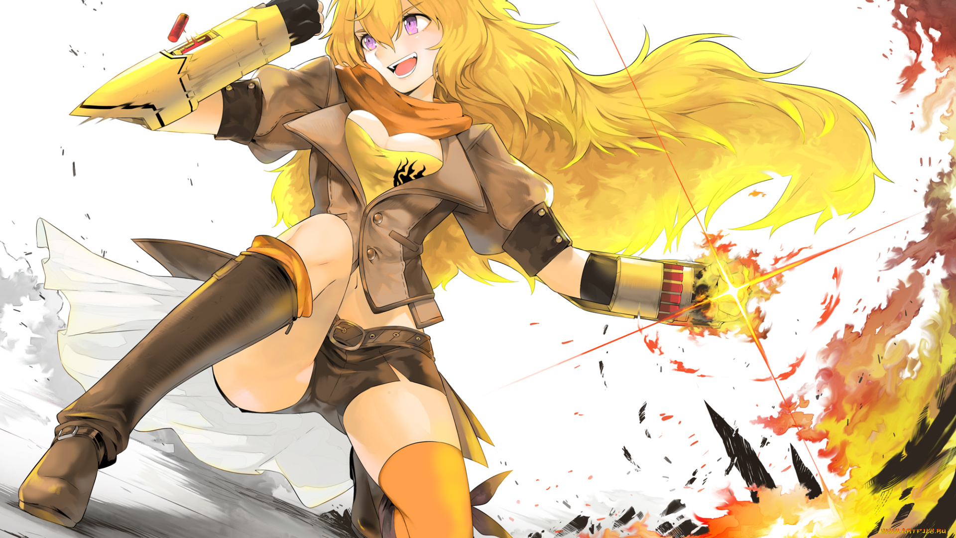 аниме, rwby, yang, xiao, long