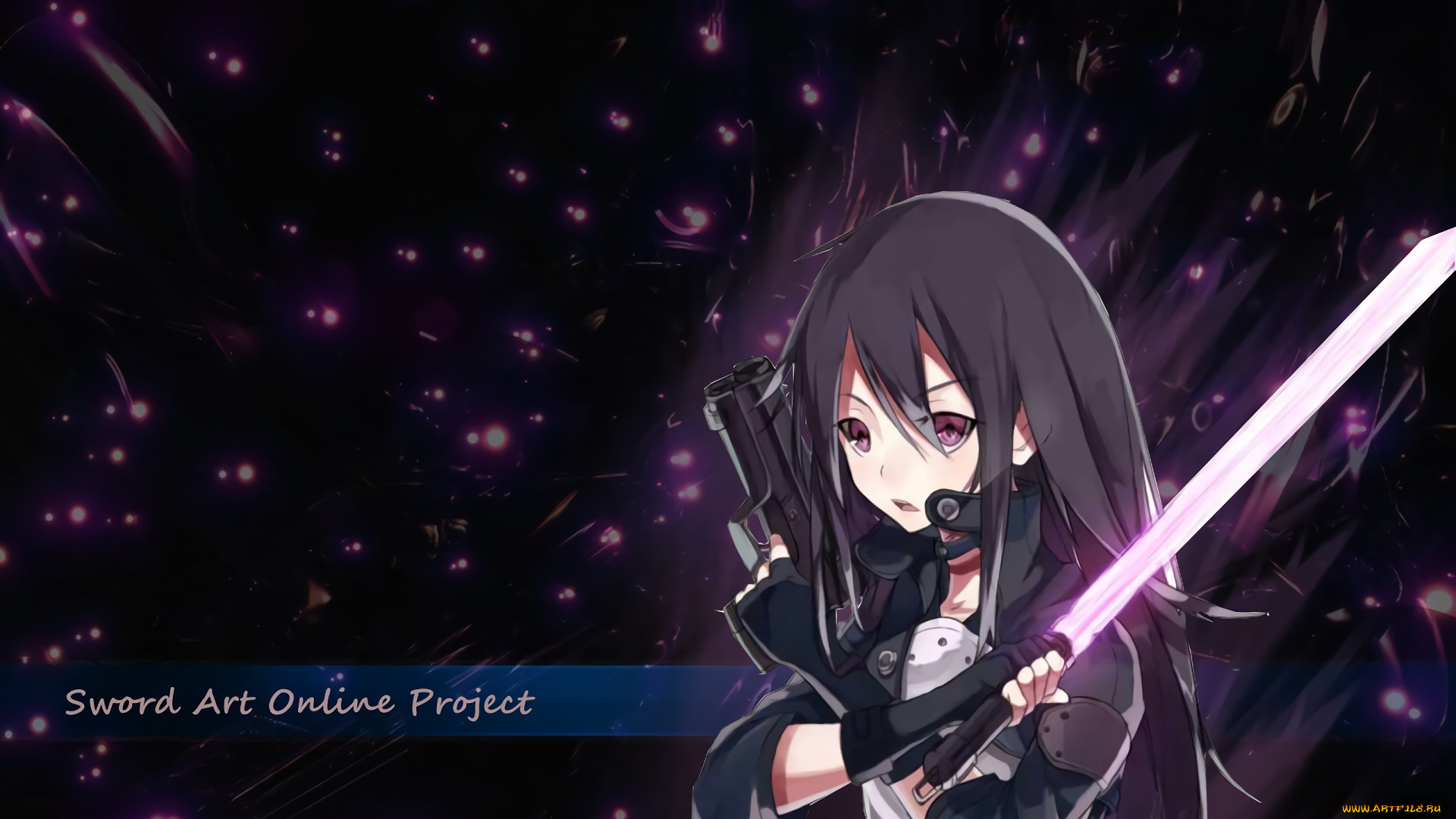 аниме, sword, art, online, девушка, фон, взгляд