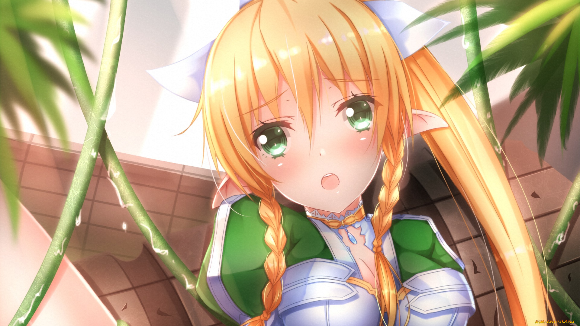 аниме, sword, art, online, фон, девушка, взгляд