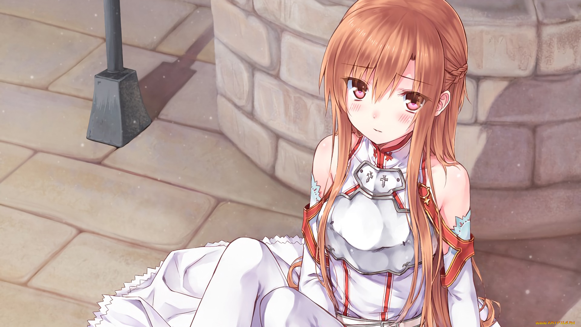 аниме, sword, art, online, фон, взгляд, девушка