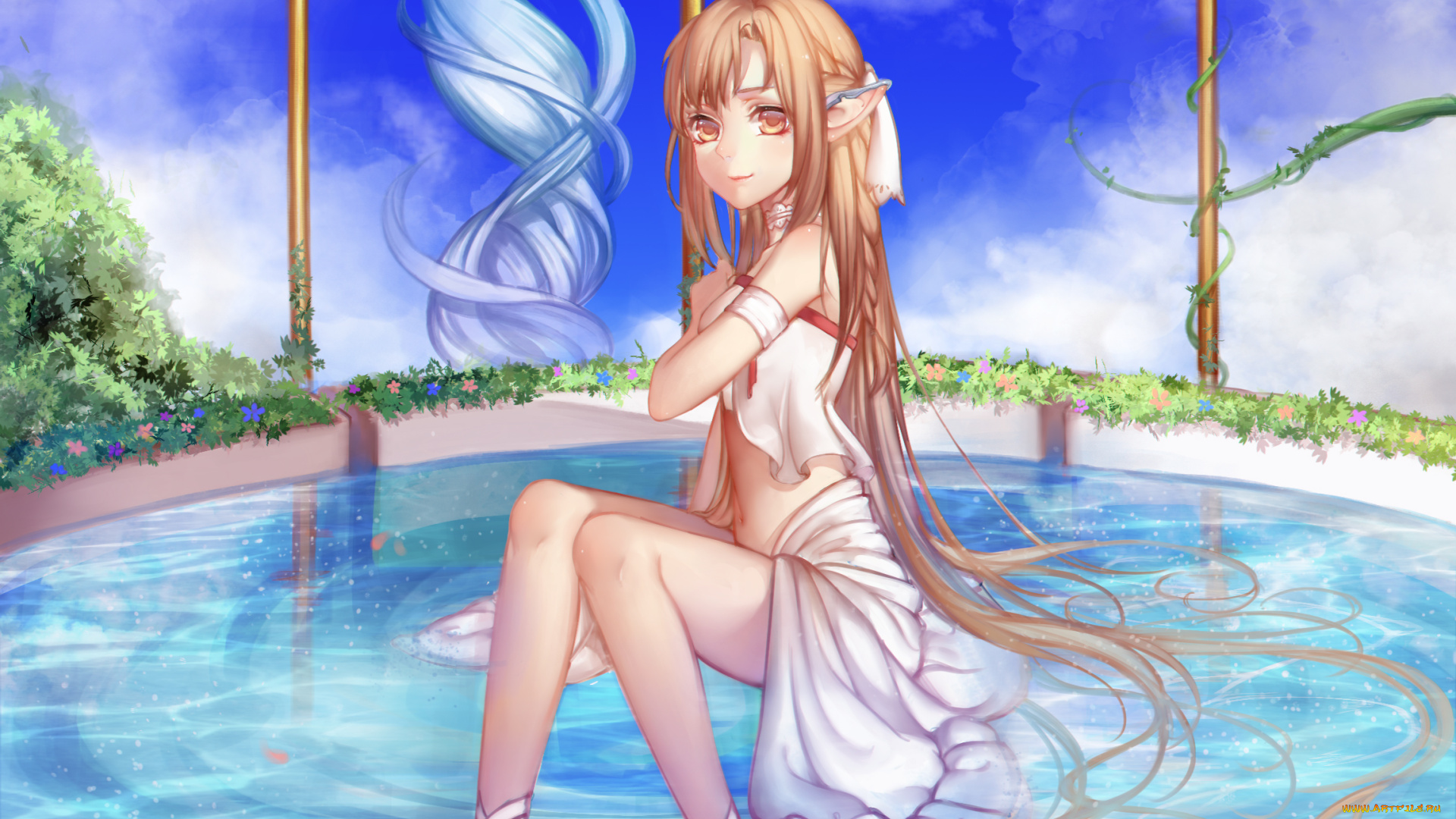 аниме, sword, art, online, yuuki, asuna