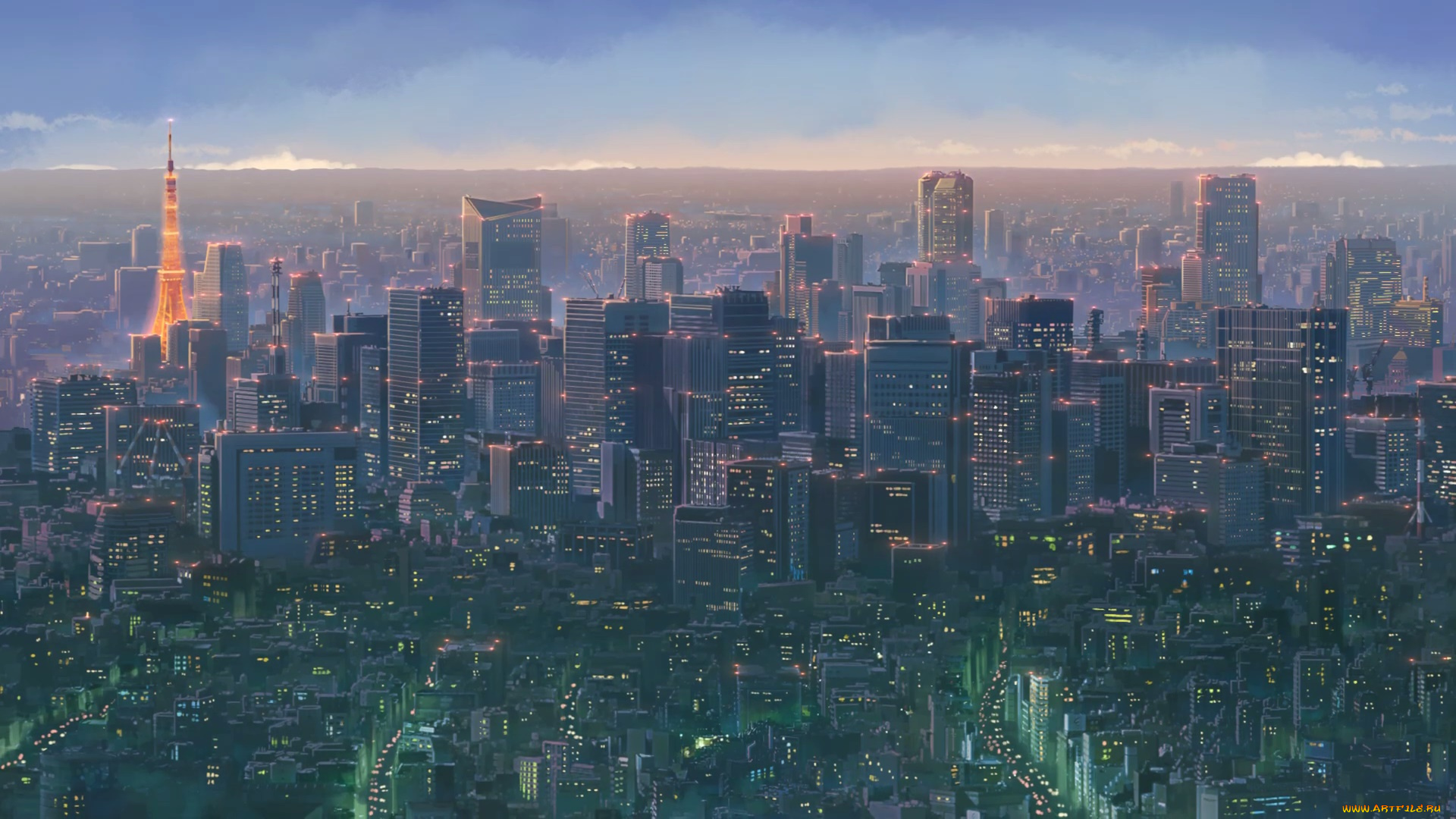 cross, road, аниме, город