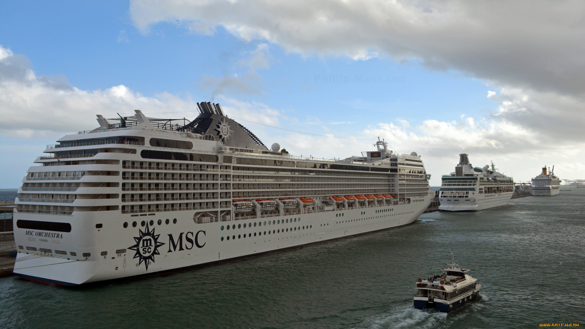 корабли, разные, вместе, круиз, лайнер