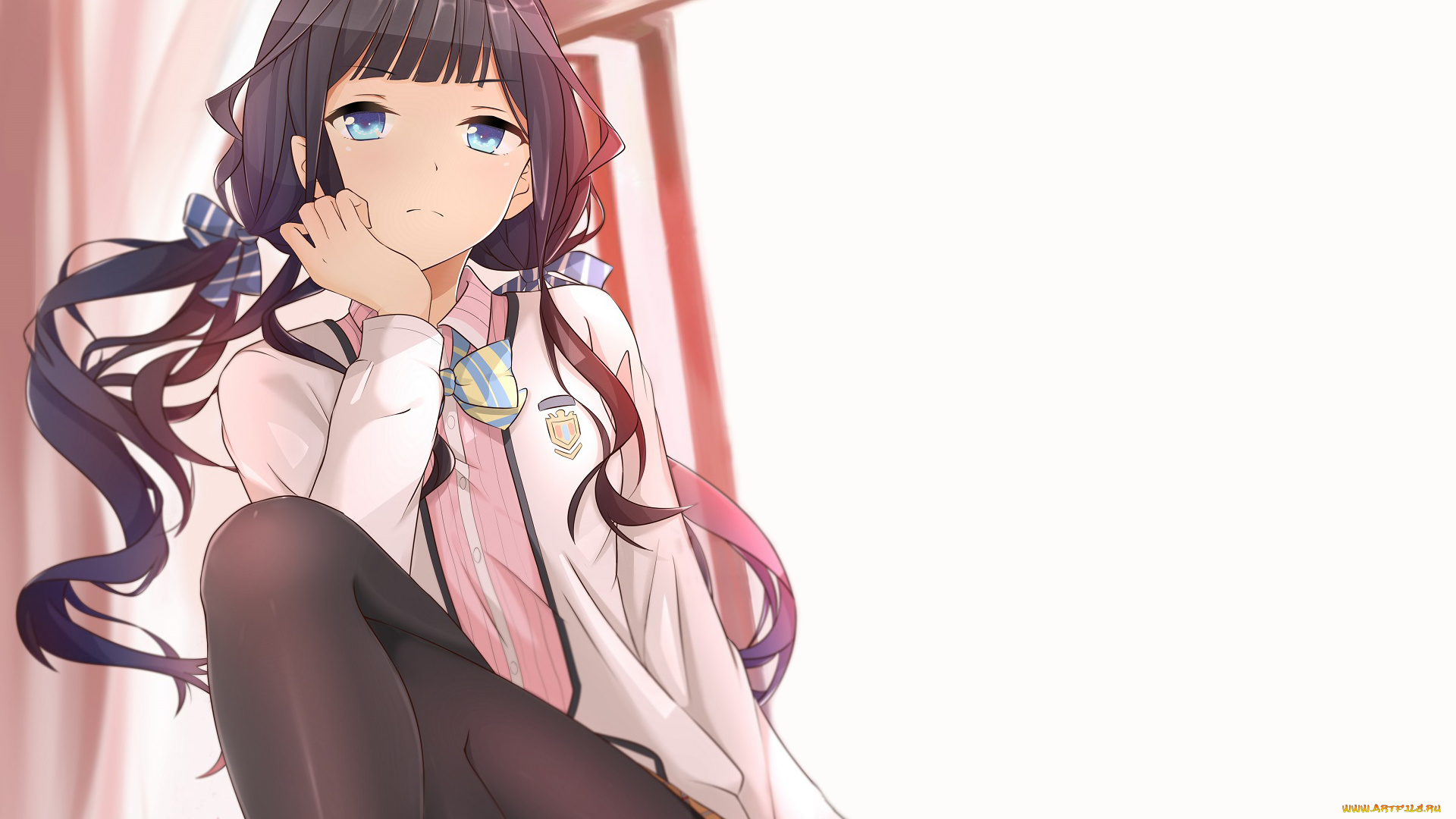 masamune, shirow, , artbook, аниме, девушка, взгляд, фон