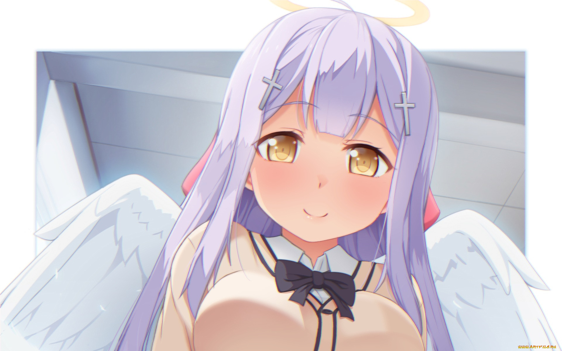 аниме, gabriel, dropout, девушка, фон, взгляд