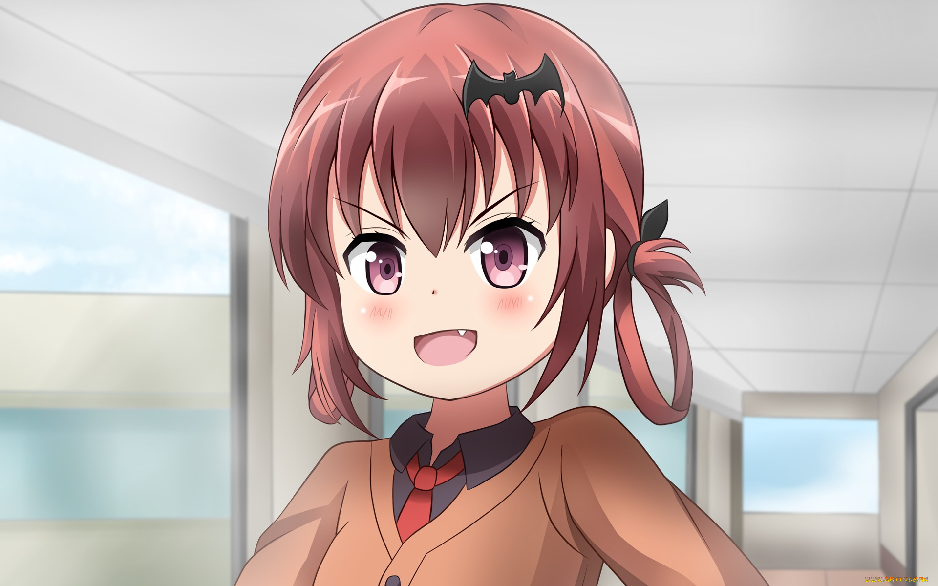 аниме, gabriel, dropout, девушка, фон, взгляд