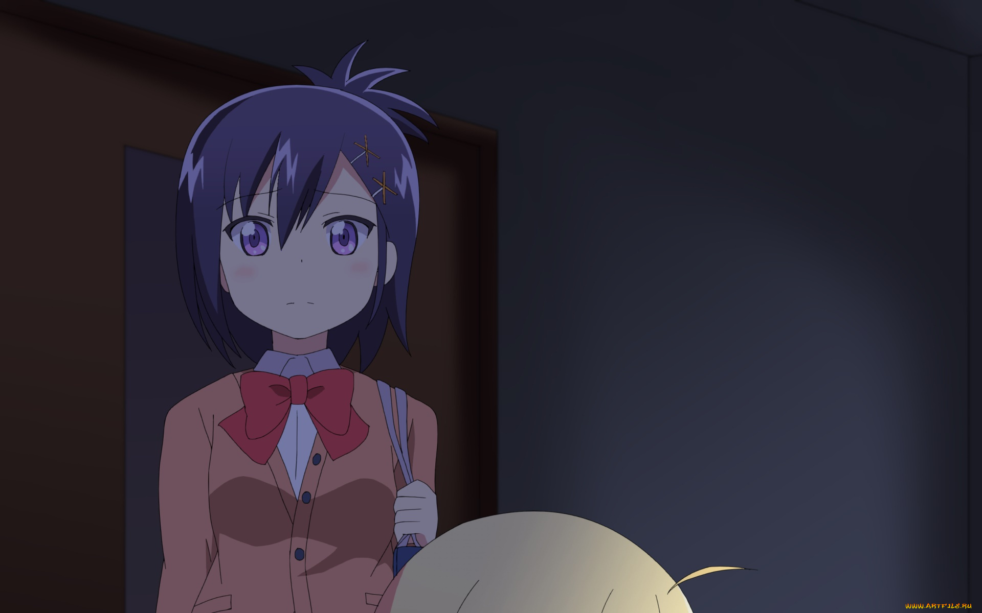 аниме, gabriel, dropout, фон, взгляд, девушка