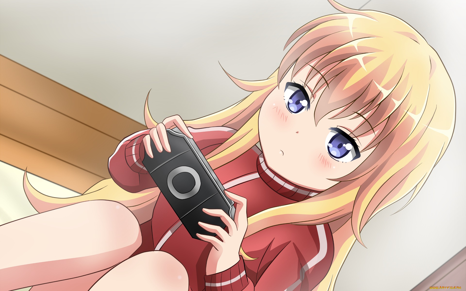 аниме, gabriel, dropout, взгляд, фон, девушка