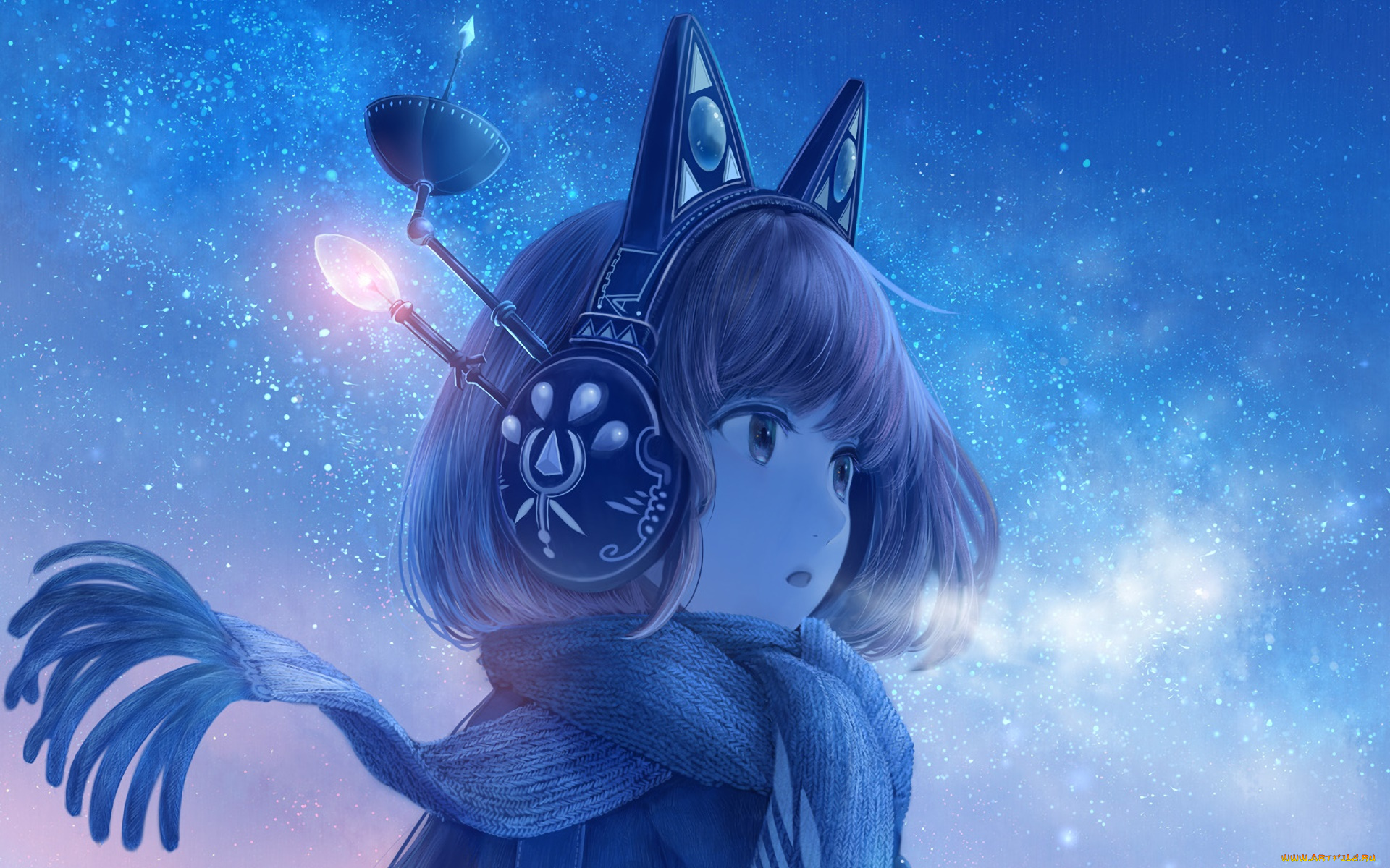 аниме, оружие, , техника, , технологии, девушка, взгляд, фон