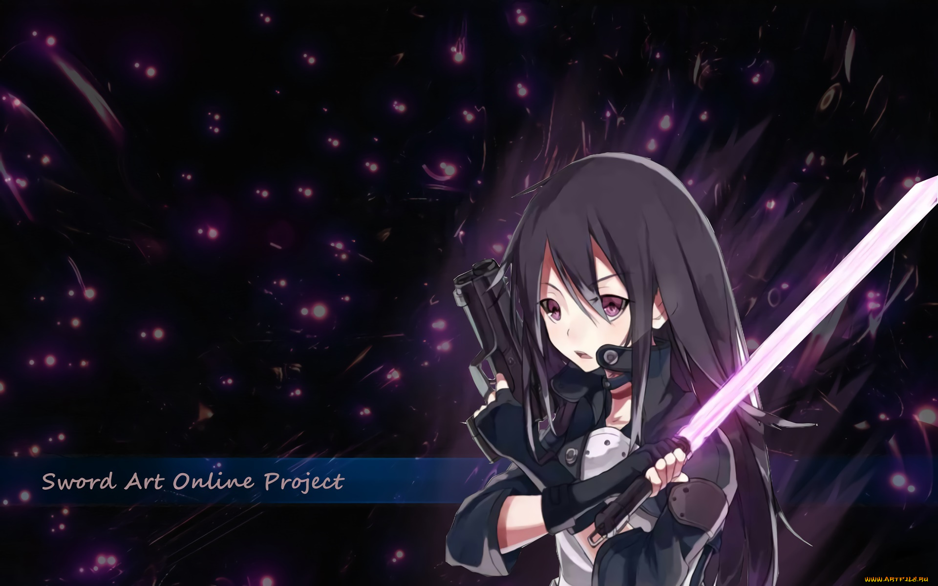 аниме, sword, art, online, девушка, фон, взгляд