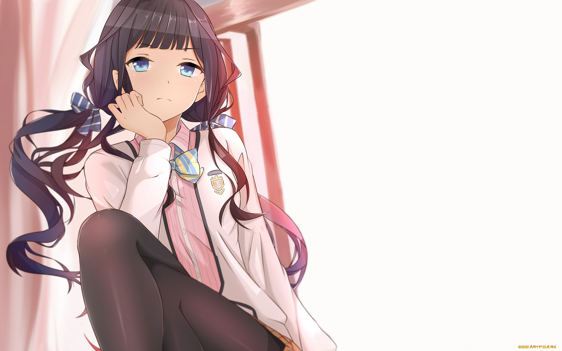 masamune, shirow, , artbook, аниме, девушка, взгляд, фон