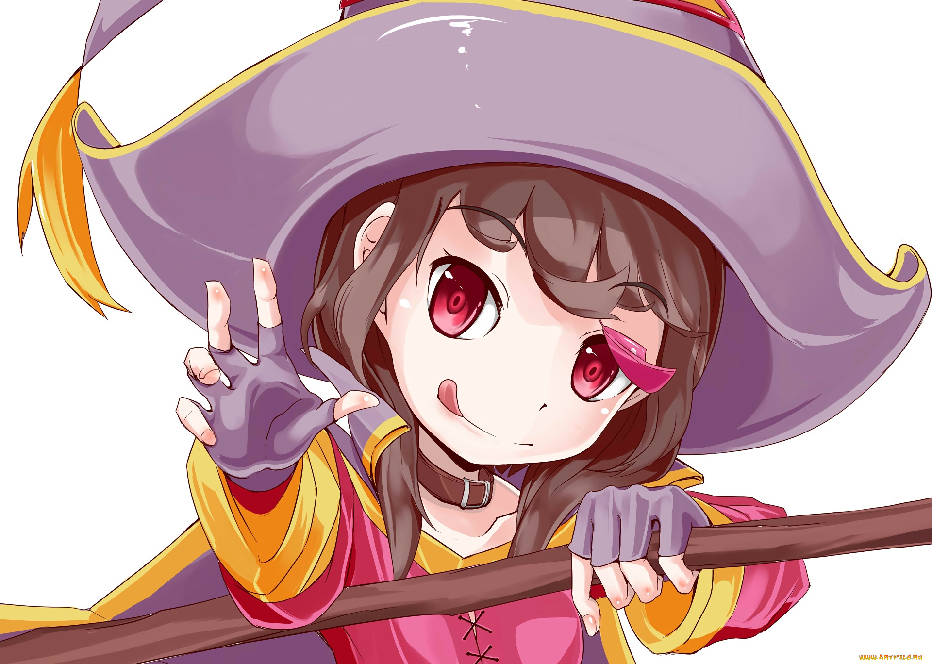 аниме, kono, subarashii, sekai, ni, shukufuku, wo, взгляд, девушка, фон