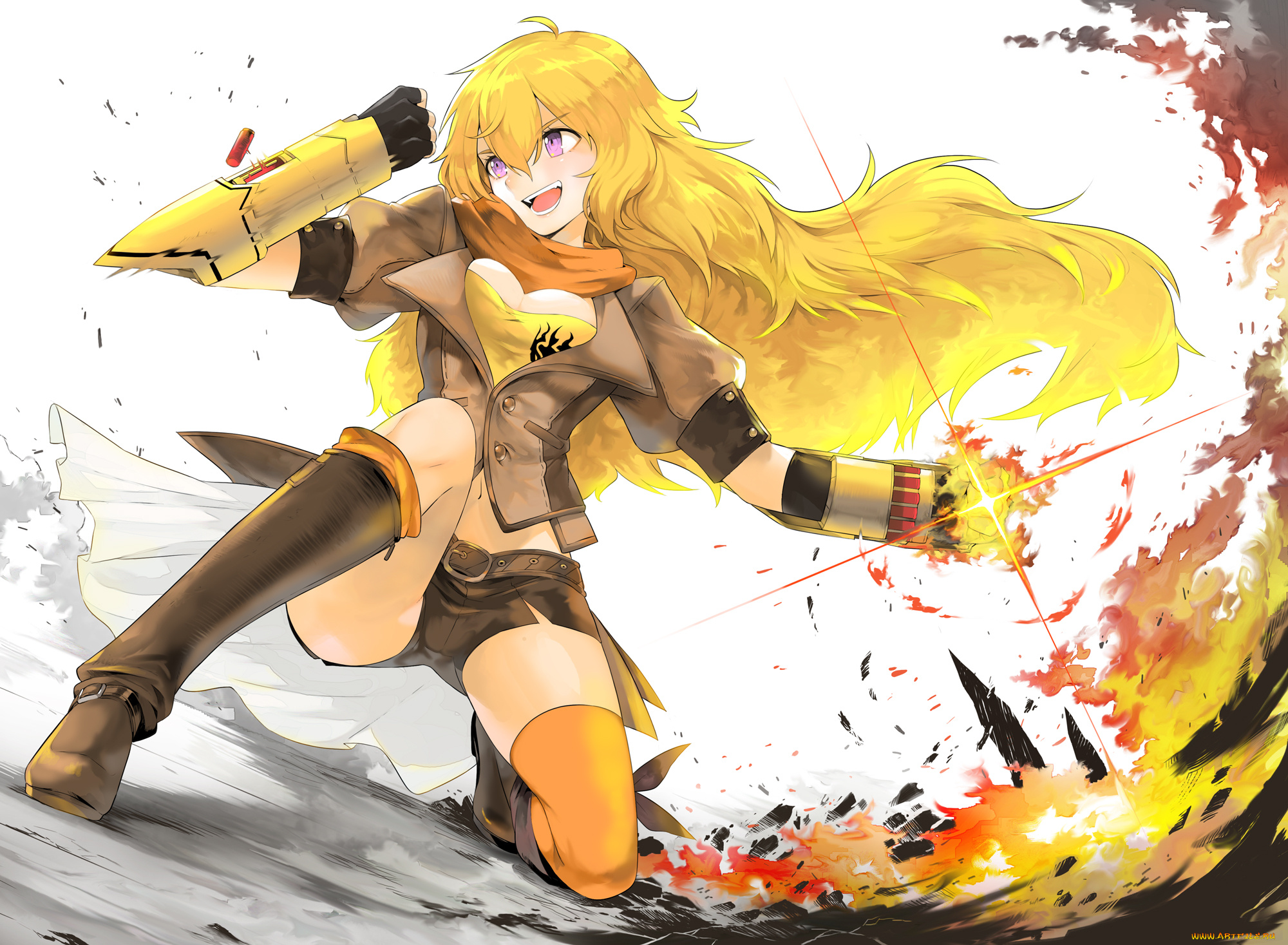 аниме, rwby, yang, xiao, long