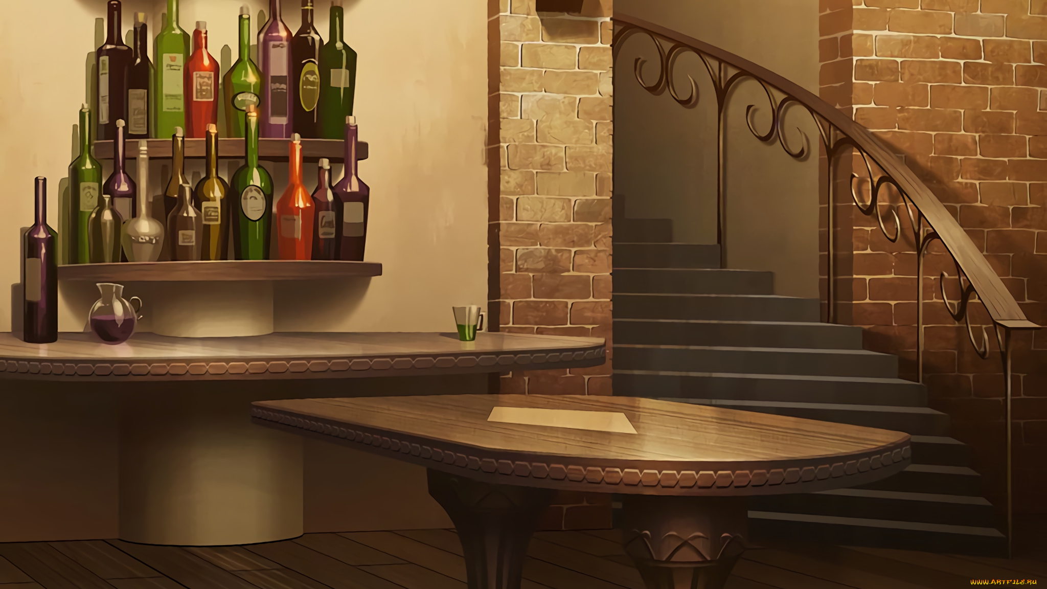 аниме, sword, art, online, бар