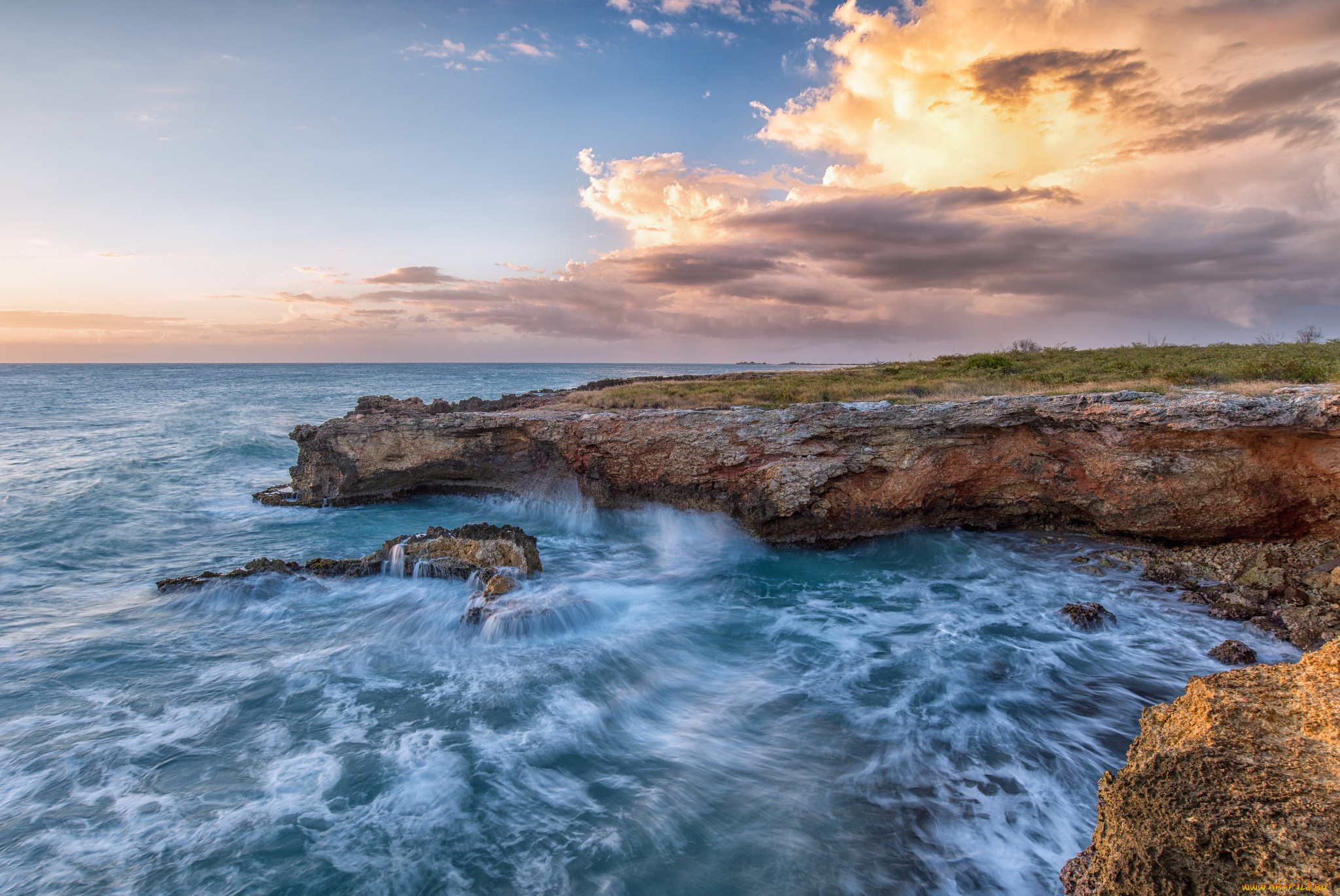 природа, побережье, море, берег