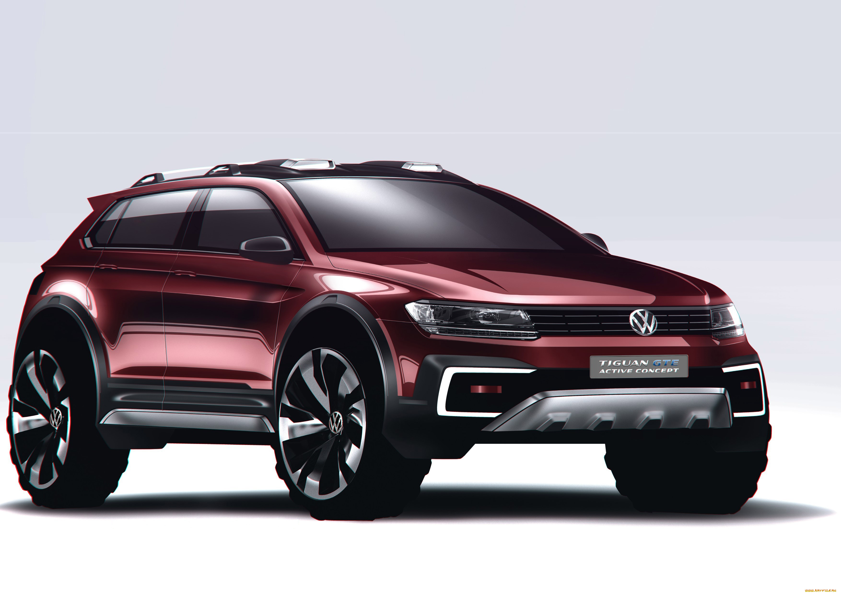volkswagen, tiguan, gte, active, concept, 2017, автомобили, 3д, volkswagen, gte, tiguan, concept, 2017, active