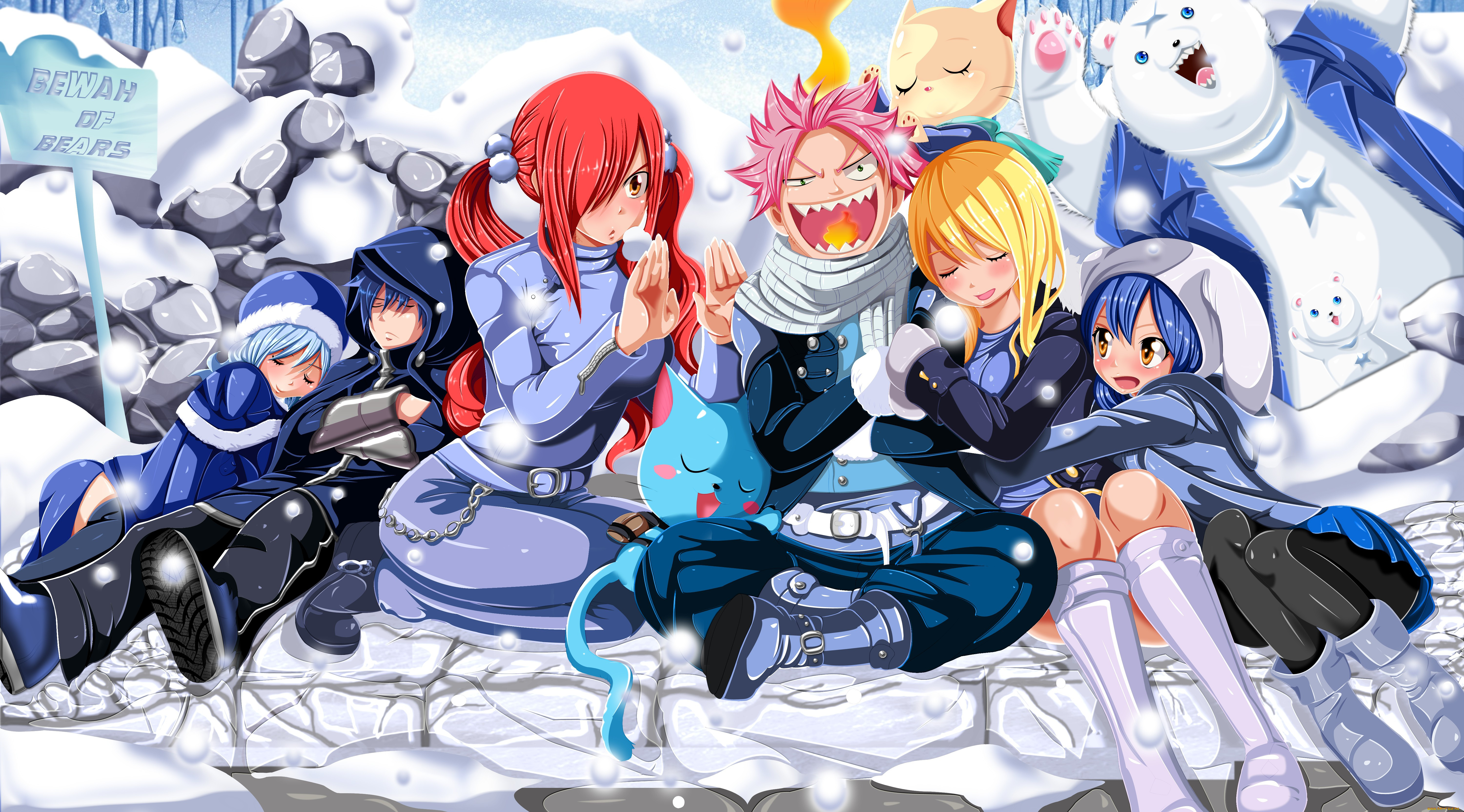 аниме, fairy, tail, grey, japanese, bear, oriental, wendy, marvell, dragon, slayer, gray, fullbuster, neko, natsu, dragneel