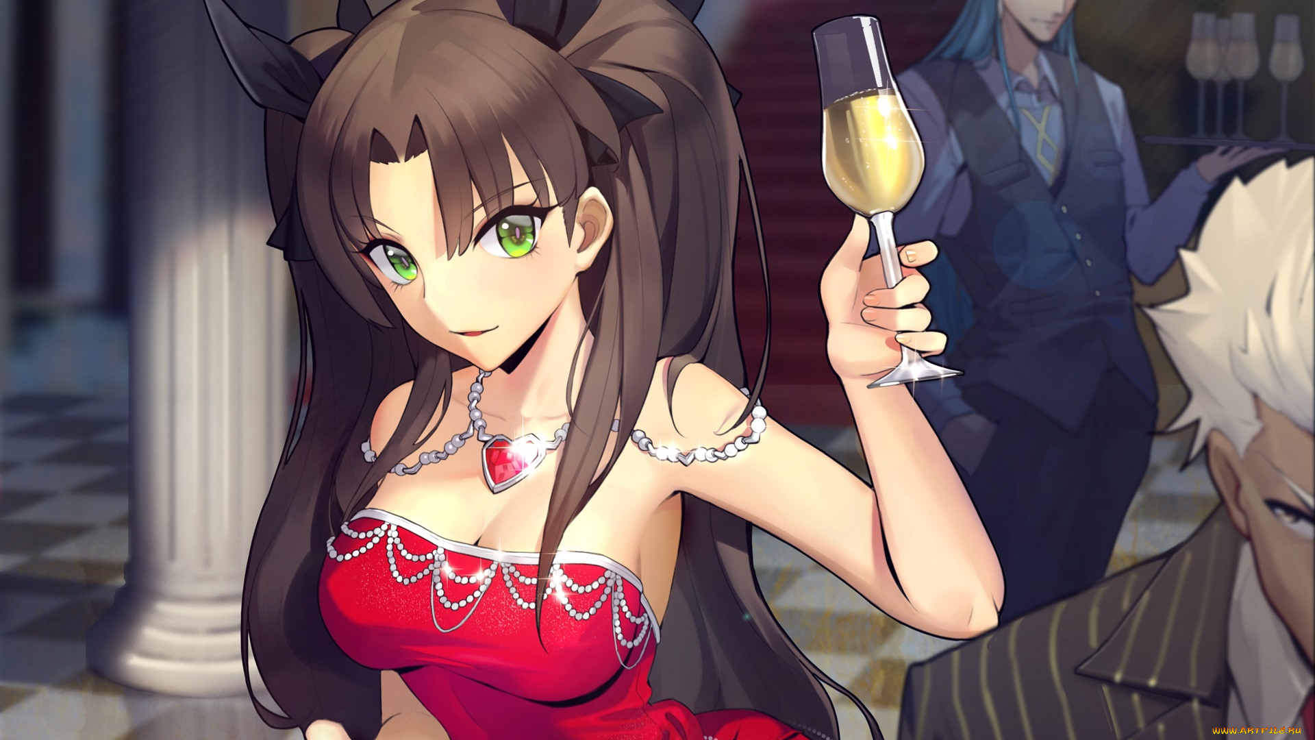 аниме, fate, stay, night, рин