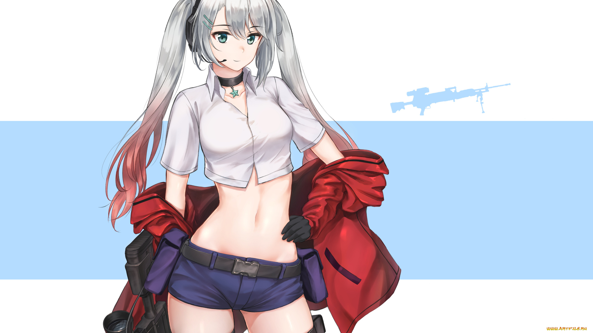 аниме, girls, frontline, фон, девушка, взгляд