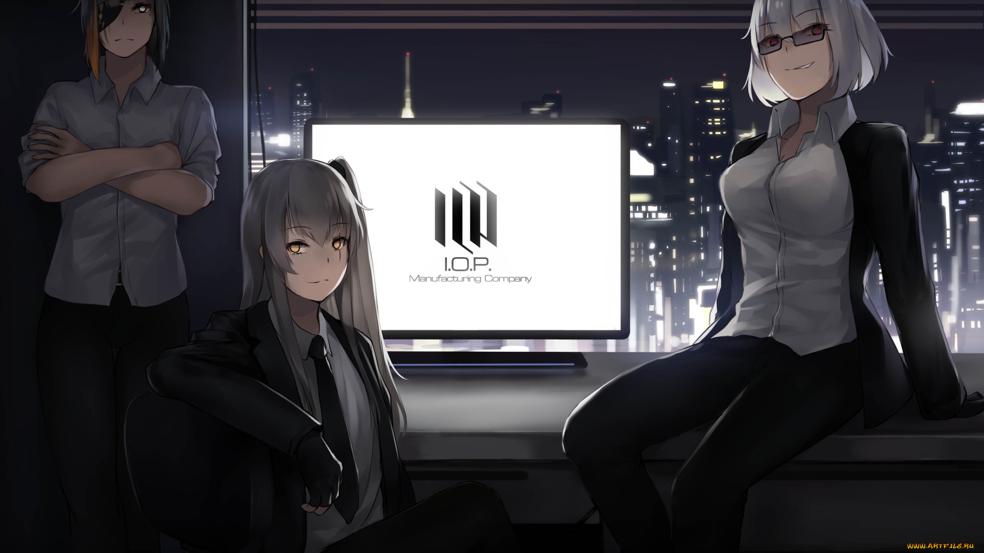 аниме, girls, frontline, фон, взгляд, девушки