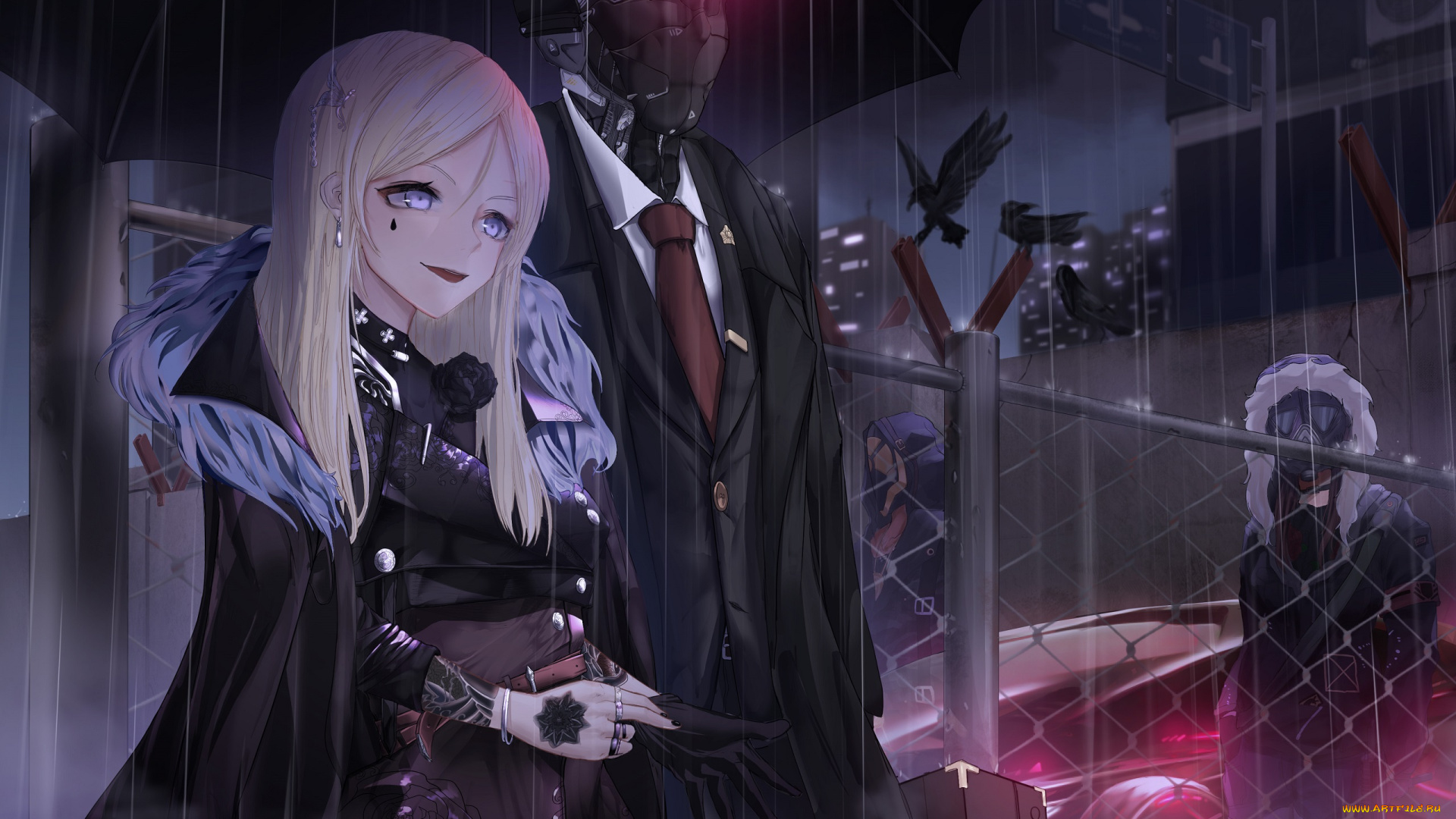 аниме, оружие, , техника, , технологии, робот, девушка