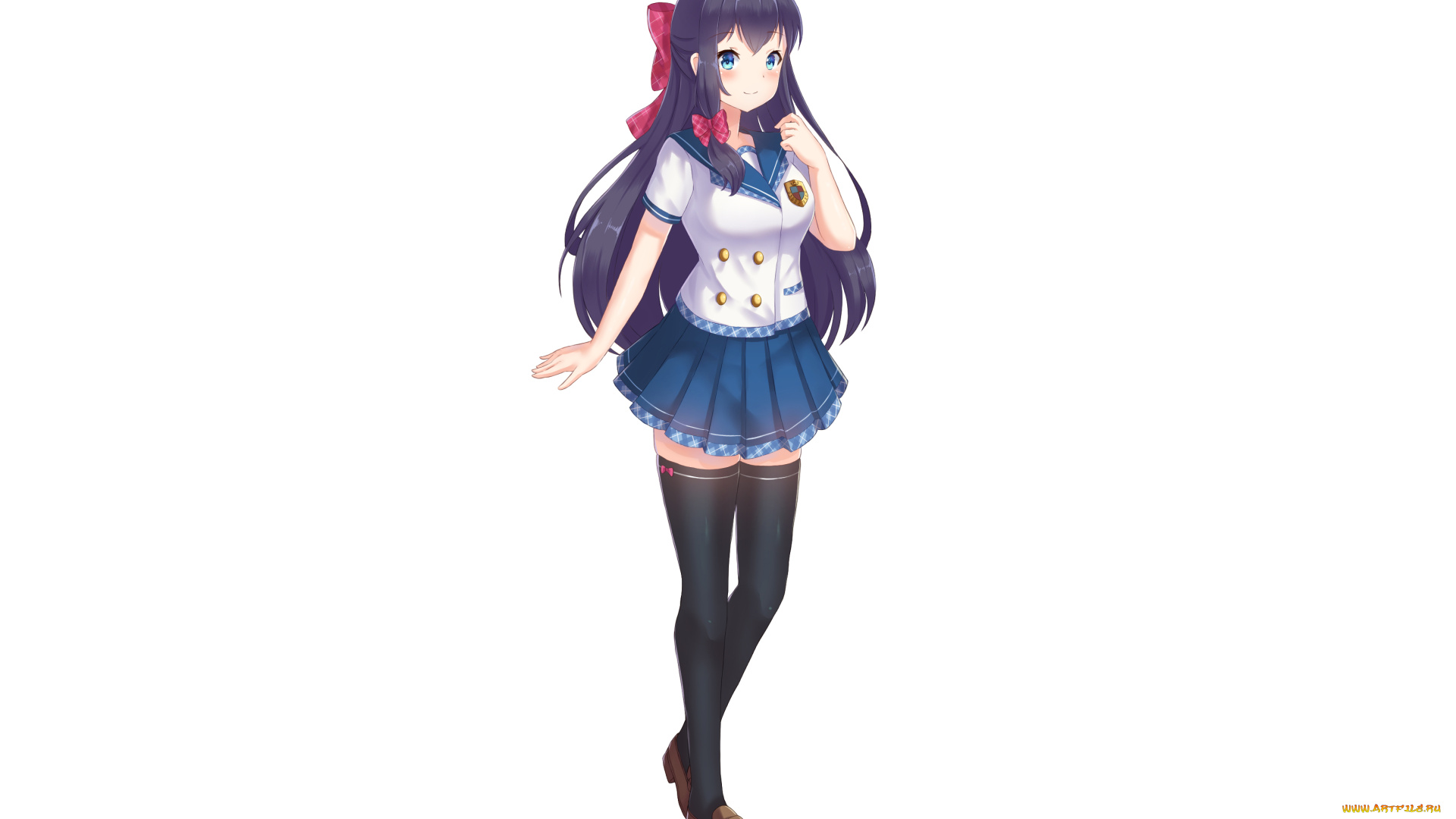 аниме, unknown, , другое, , взгляд, девушка, фон