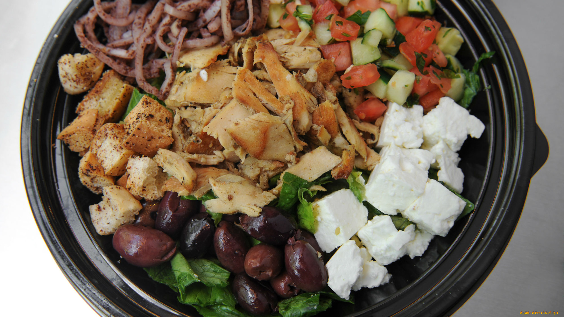 еда, салаты, , закуски, овощи, мясо, маслины, сыр, салат