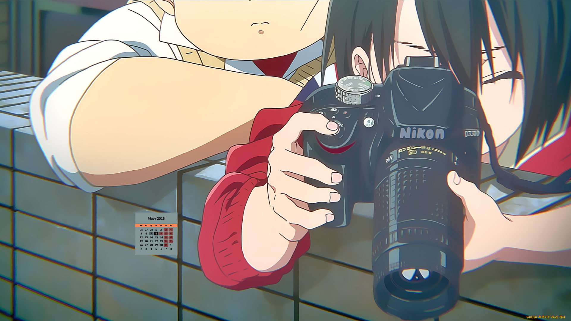 календари, аниме, 2018, мальчик, фотоаппарат