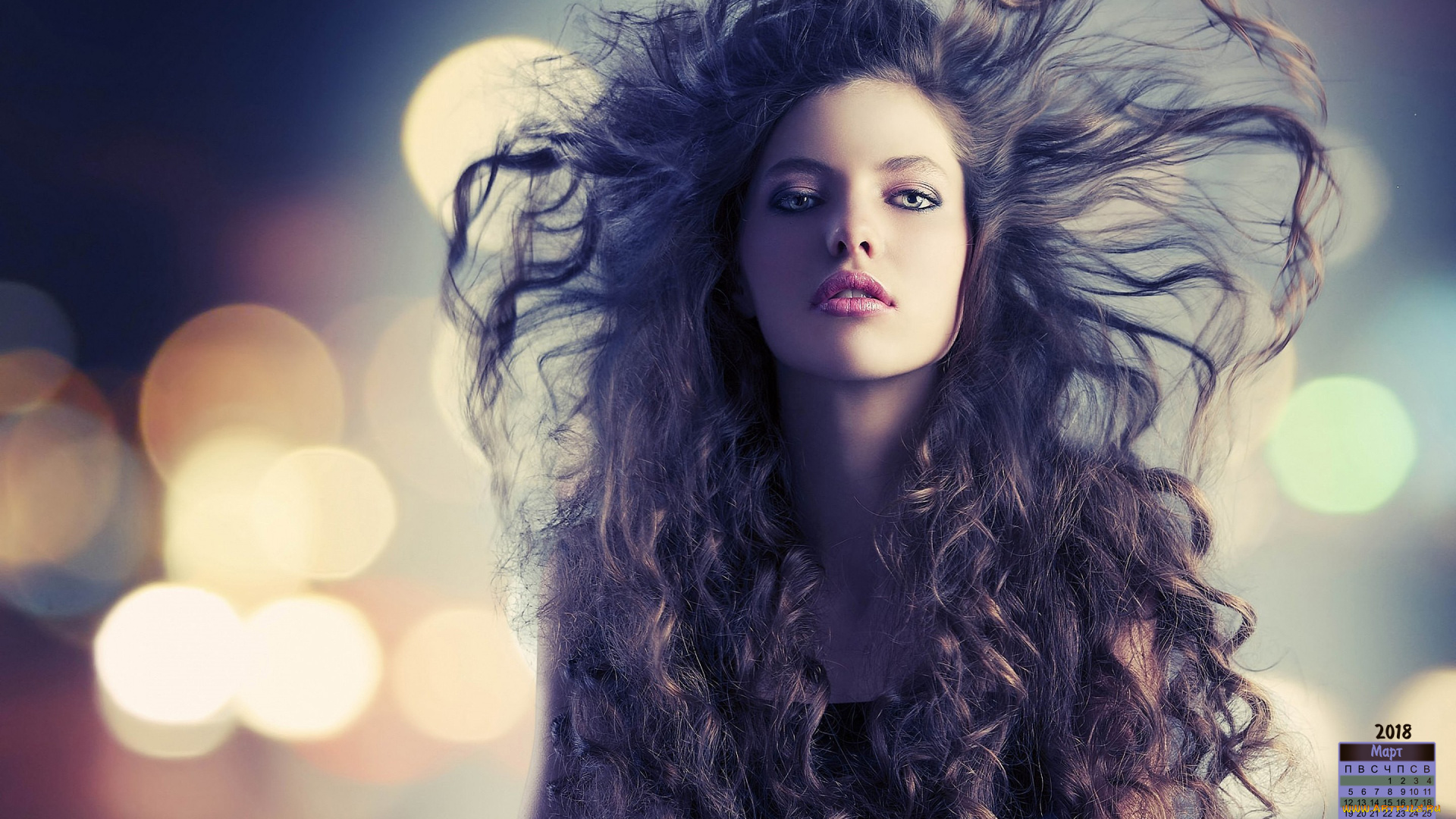 календари, девушки, 2018, взгляд