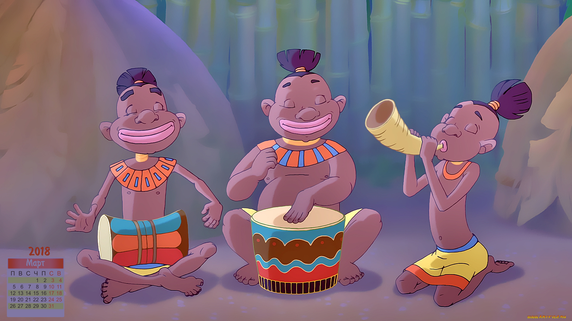 календари, кино, , мультфильмы, 2018, человек, музыка, рожок, инструмент