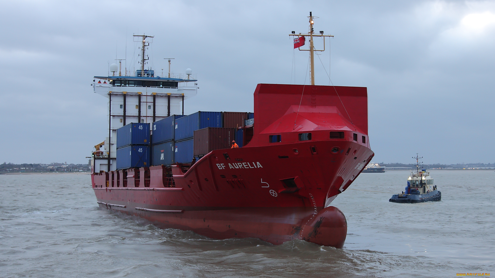 корабли, грузовые, суда, контейнеровоз