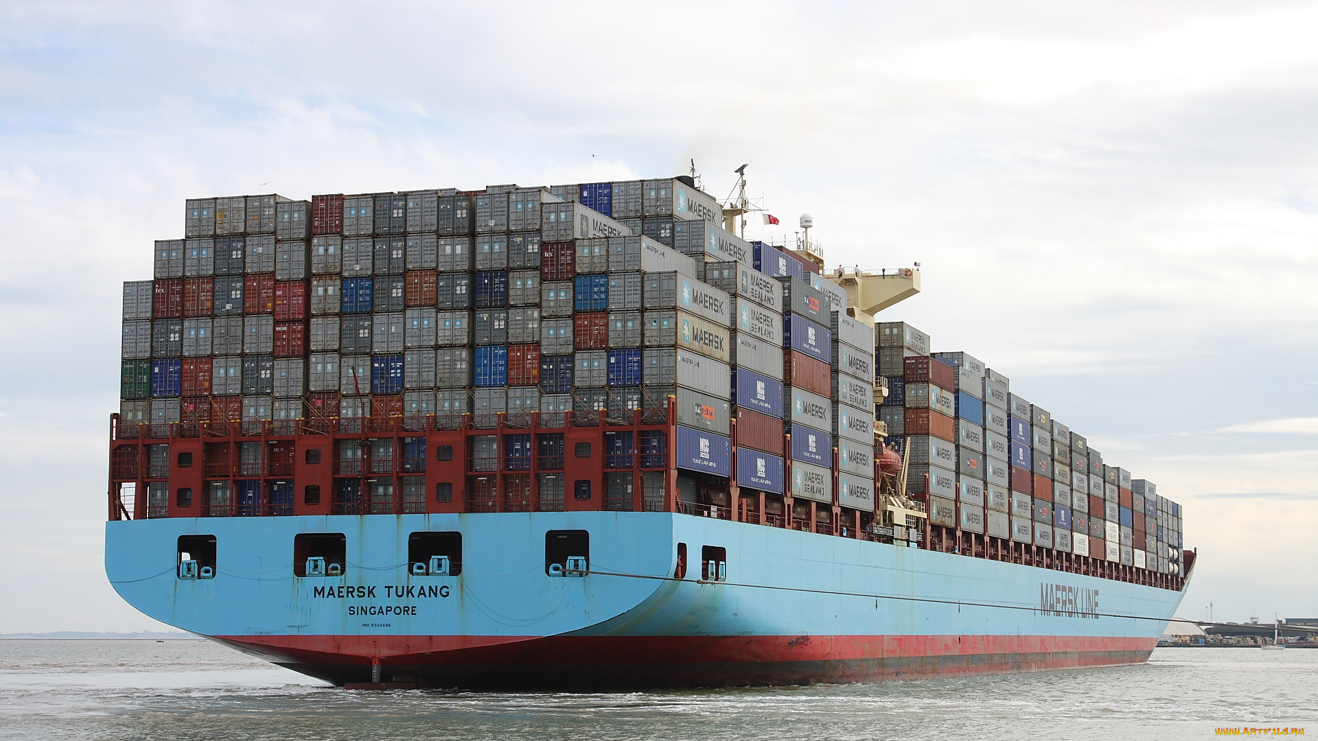 корабли, грузовые, суда, контейнеровоз