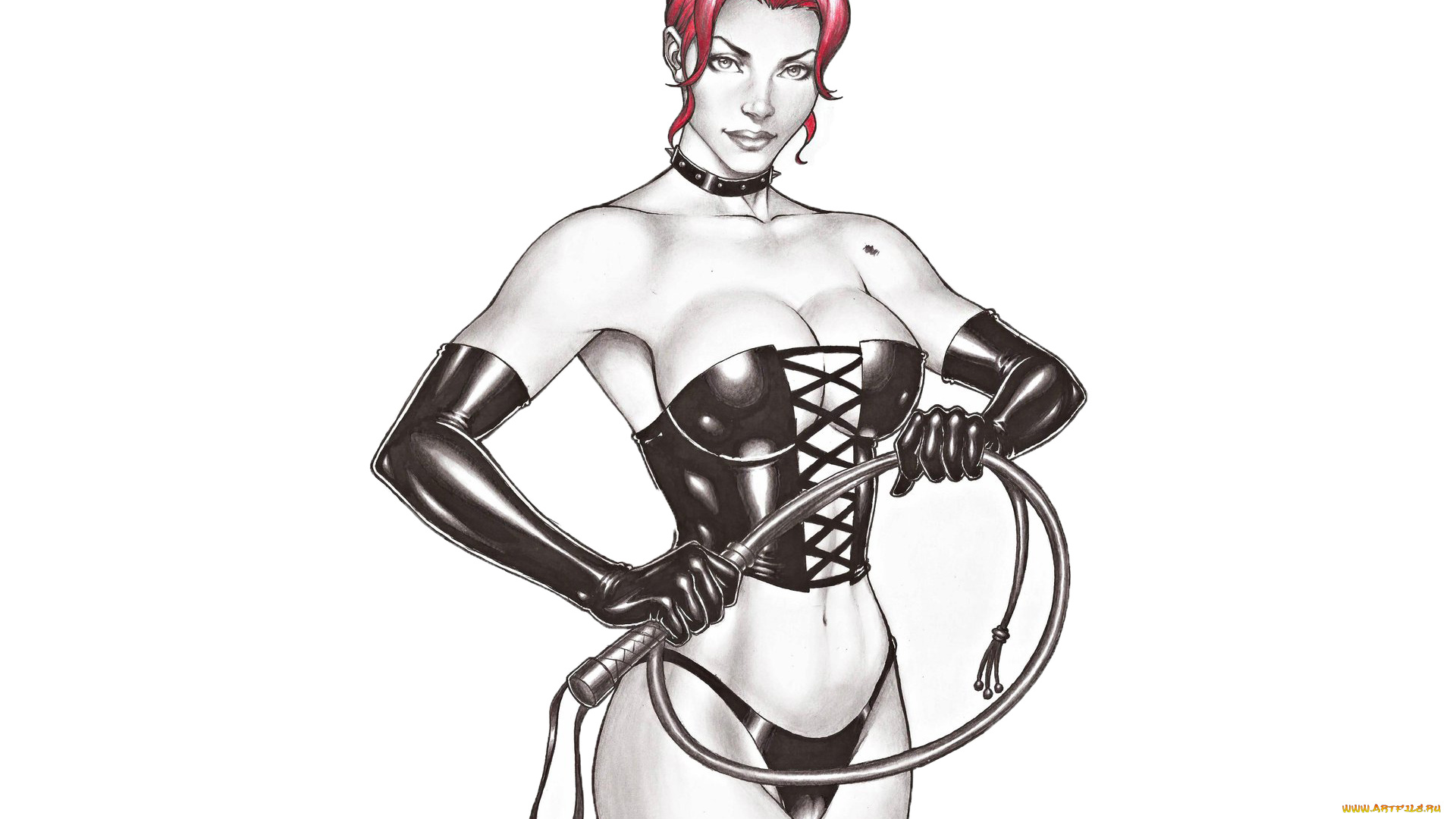 рисованное, комиксы, корсет, плеть, взгляд, фон, девушка