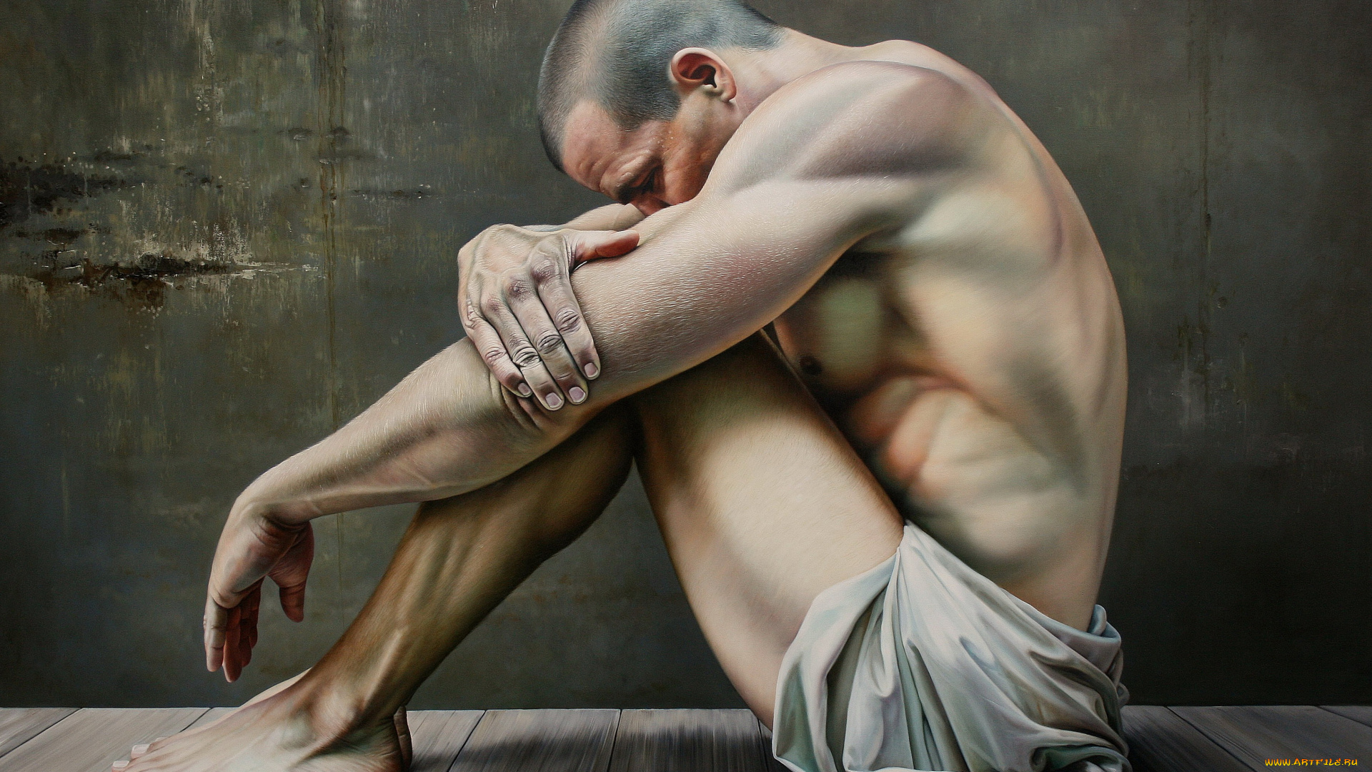 рисованное, люди, мужчина, фон