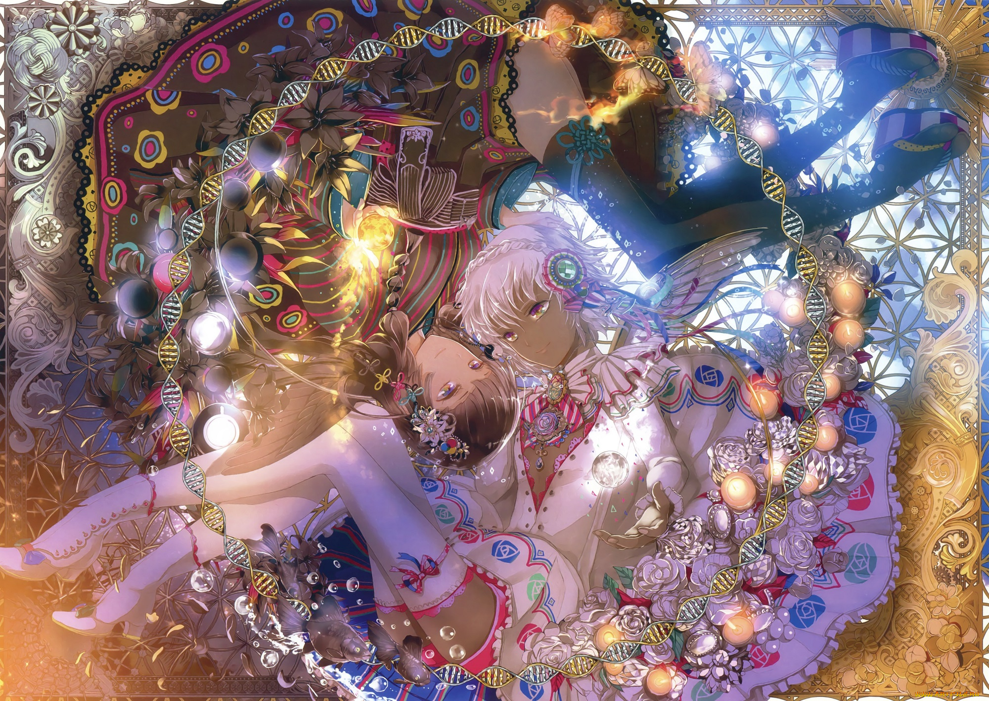 аниме, ангелы, , демоны, девушки