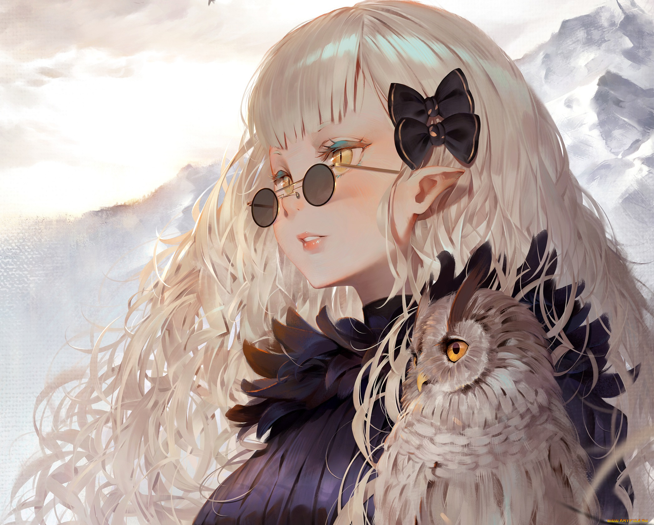 аниме, животные, , существа, девушка