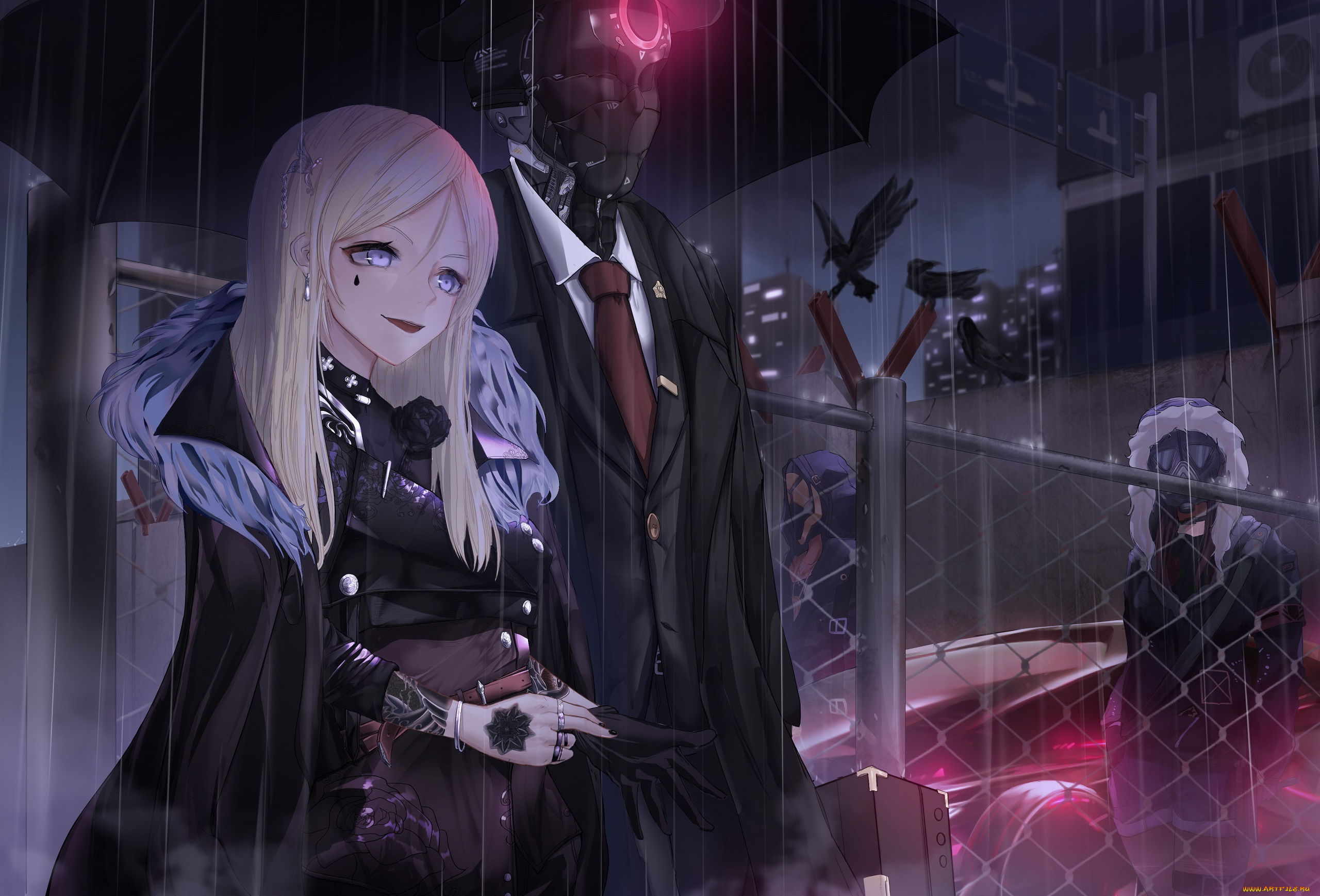 аниме, оружие, , техника, , технологии, робот, девушка