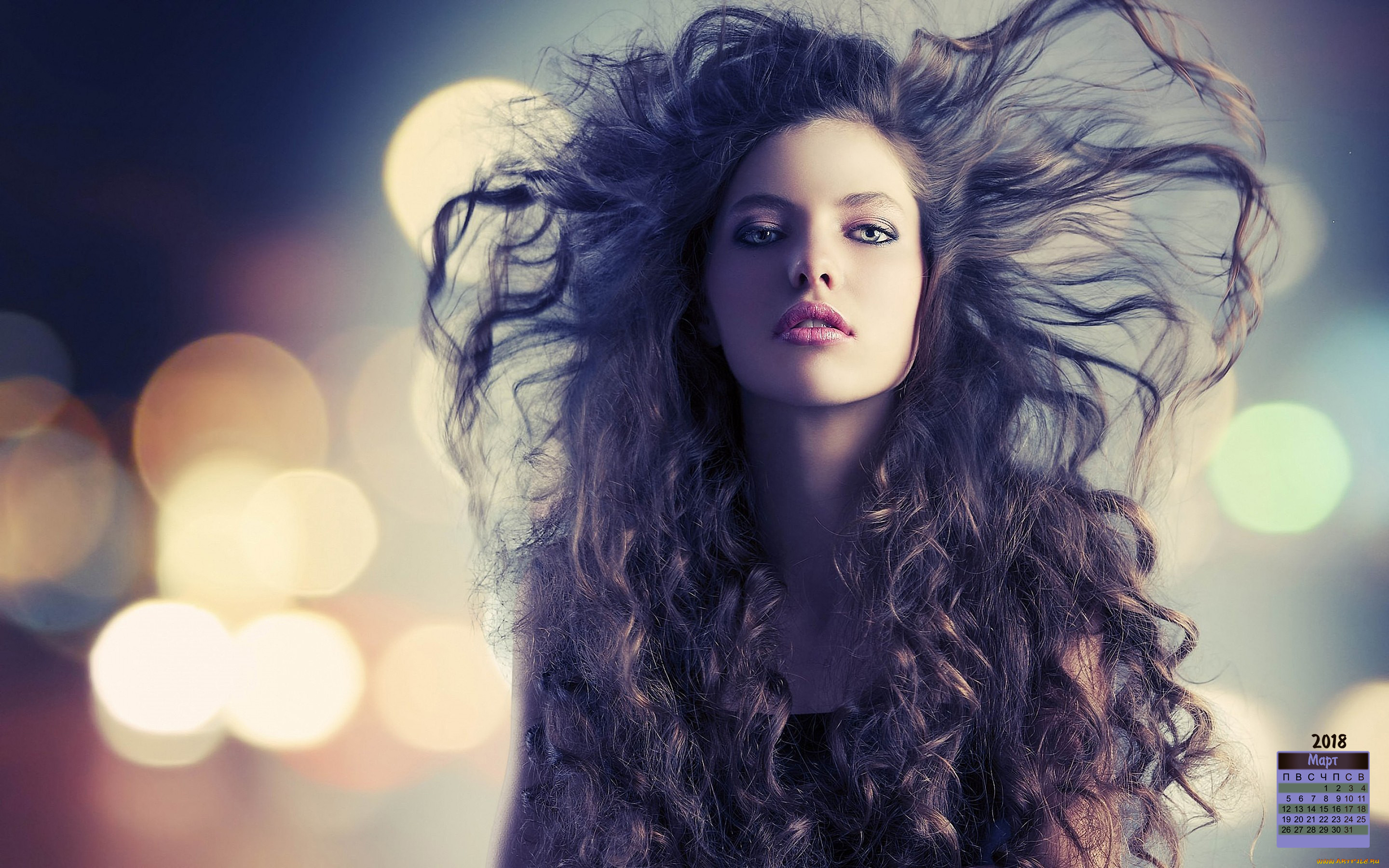 календари, девушки, 2018, взгляд