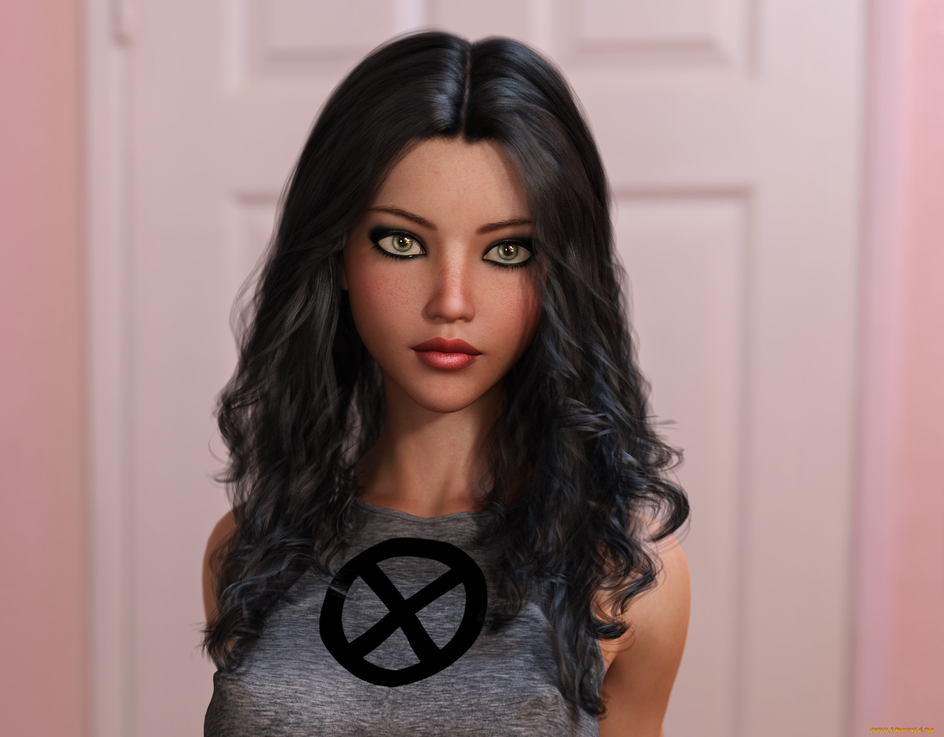 3д, графика, портрет, , portraits, фон, взгляд, девушка