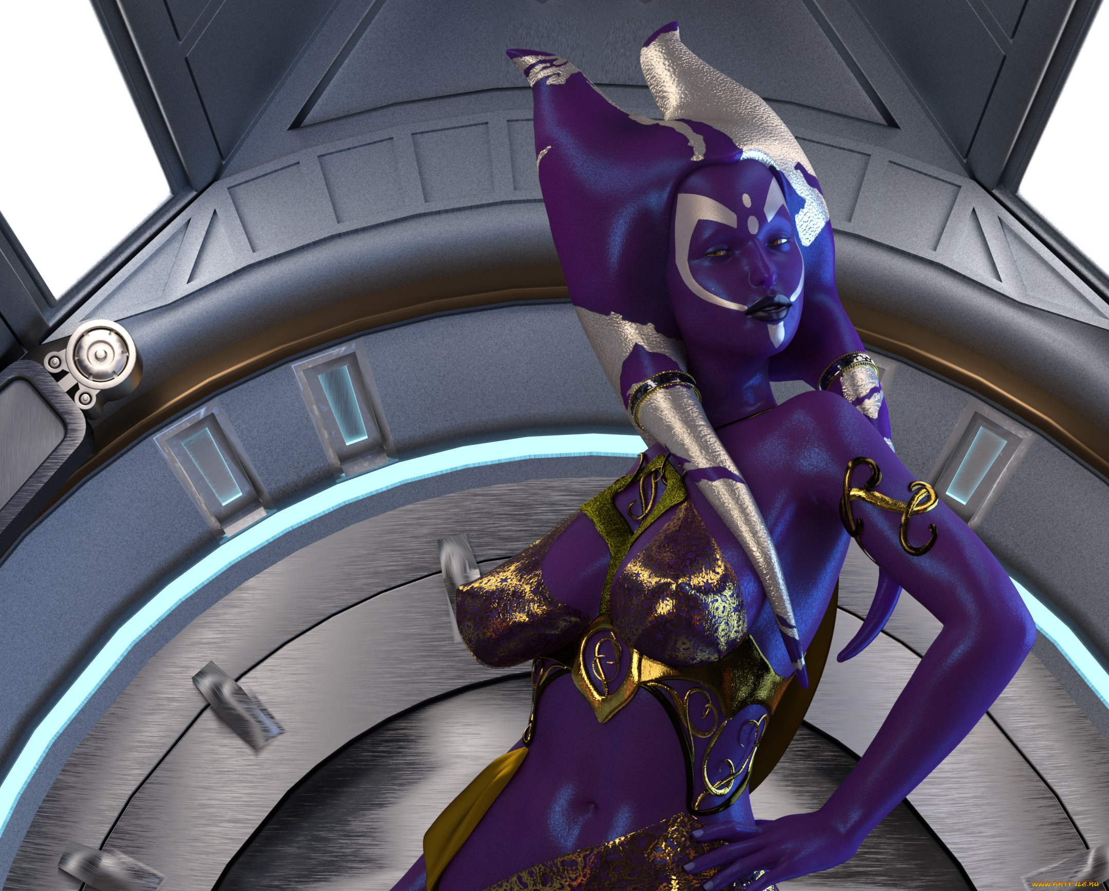 3д, графика, существа, , creatures, фон, взгляд, девушка