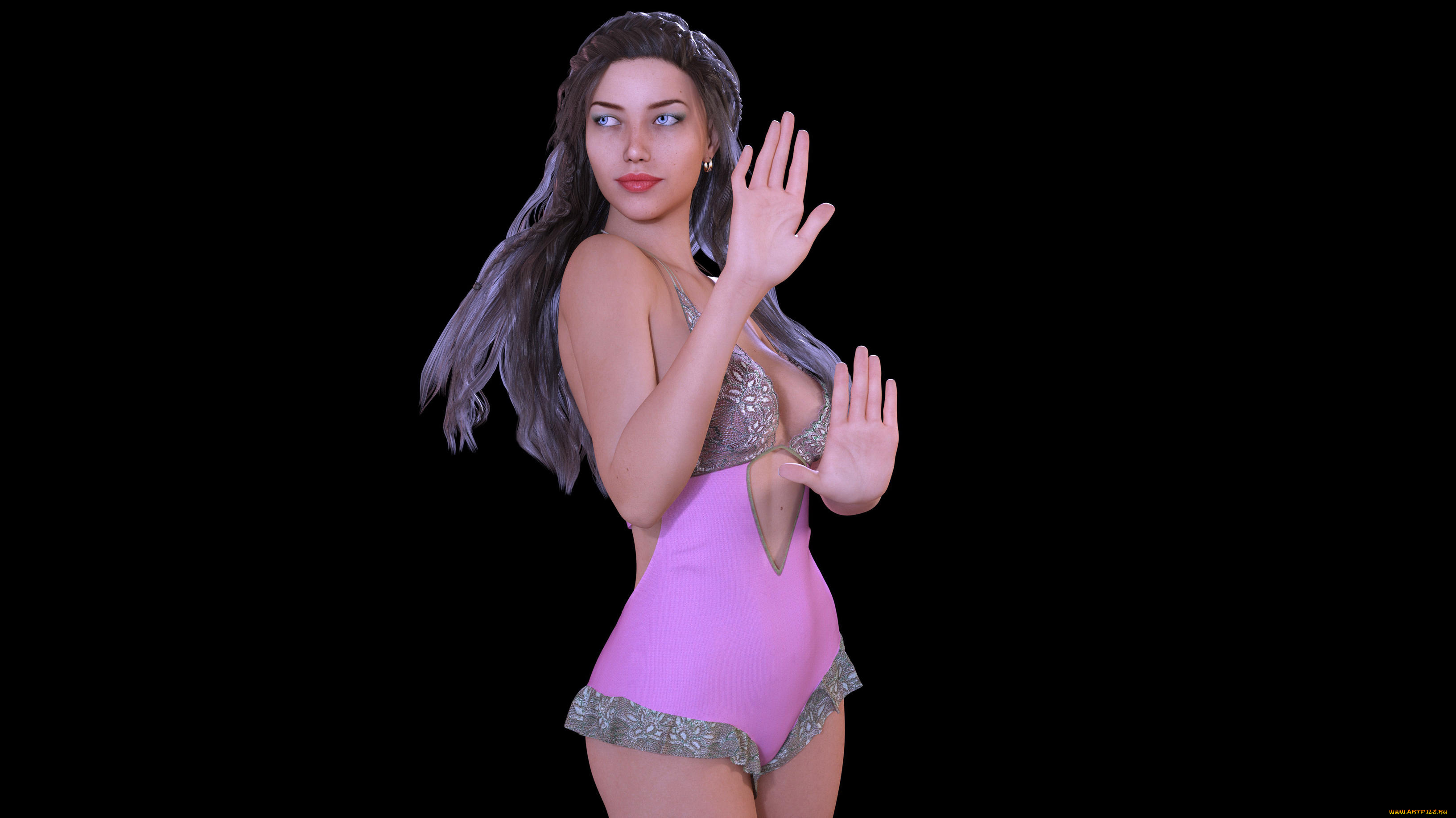 3д, графика, люди, , people, фон, взгляд, девушка