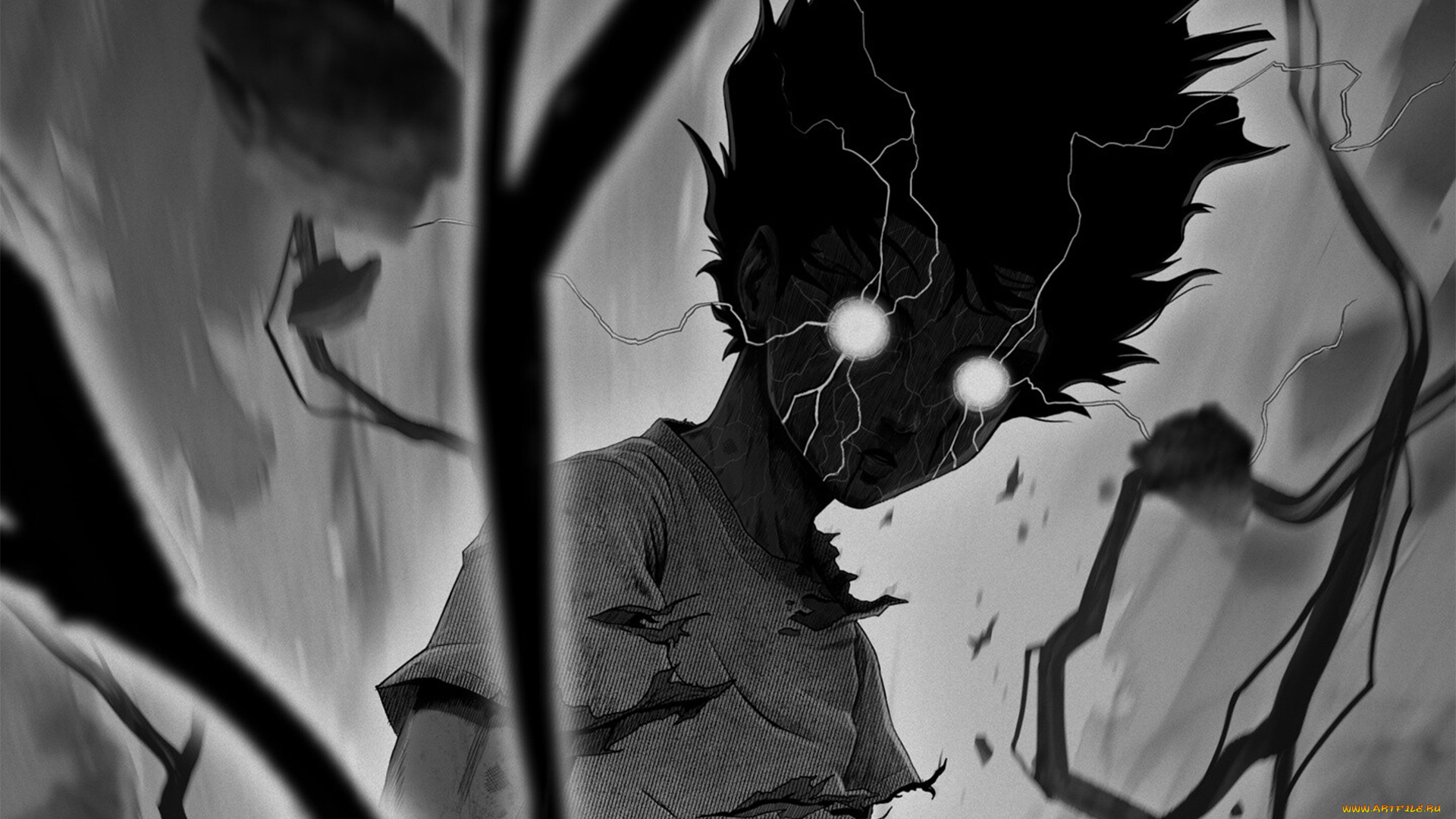 аниме, mob, psycho, 100, mob, psycho, 100