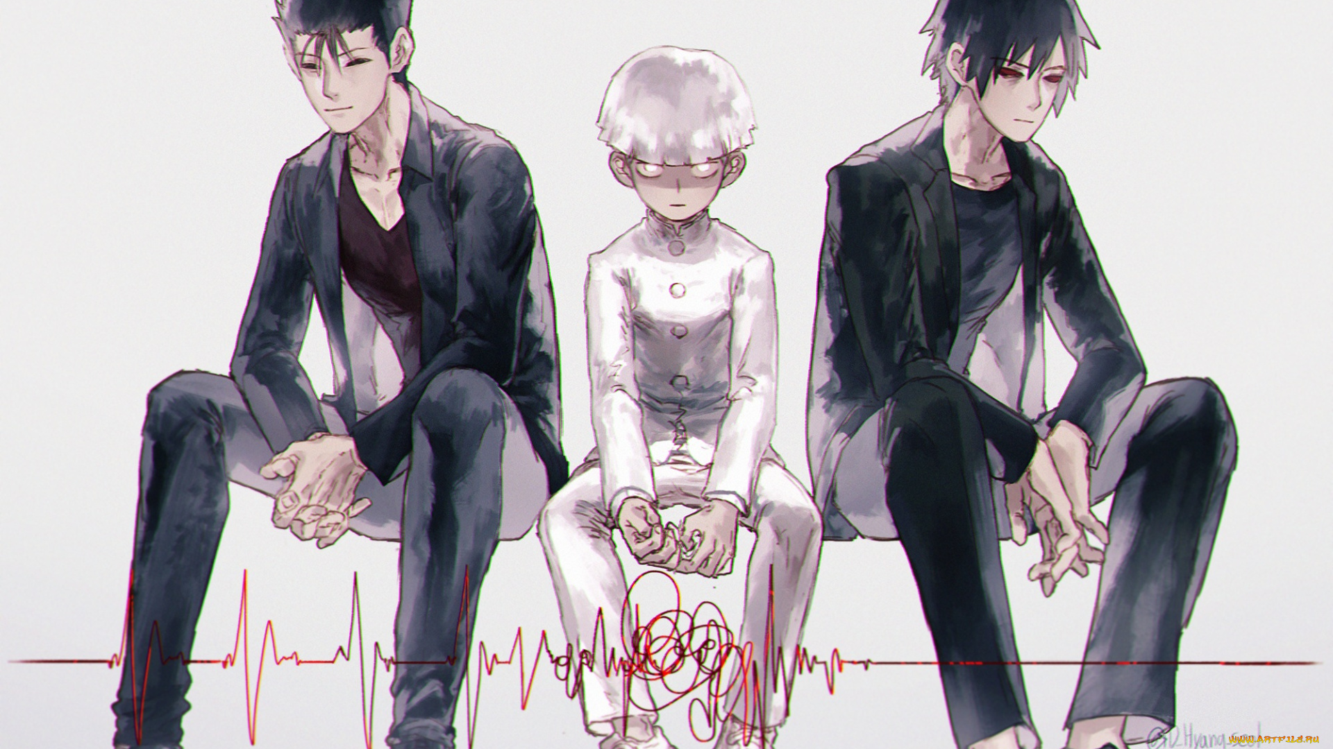 аниме, mob, psycho, 100, mob, psycho, 100