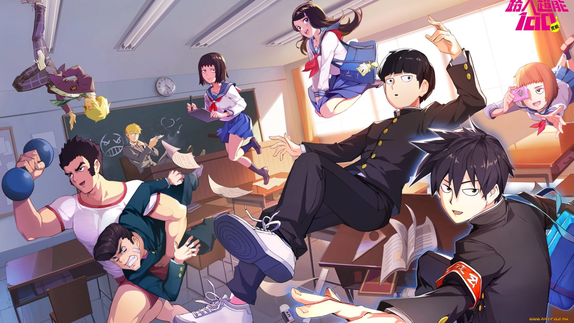 аниме, mob, psycho, 100, mob, psycho, 100